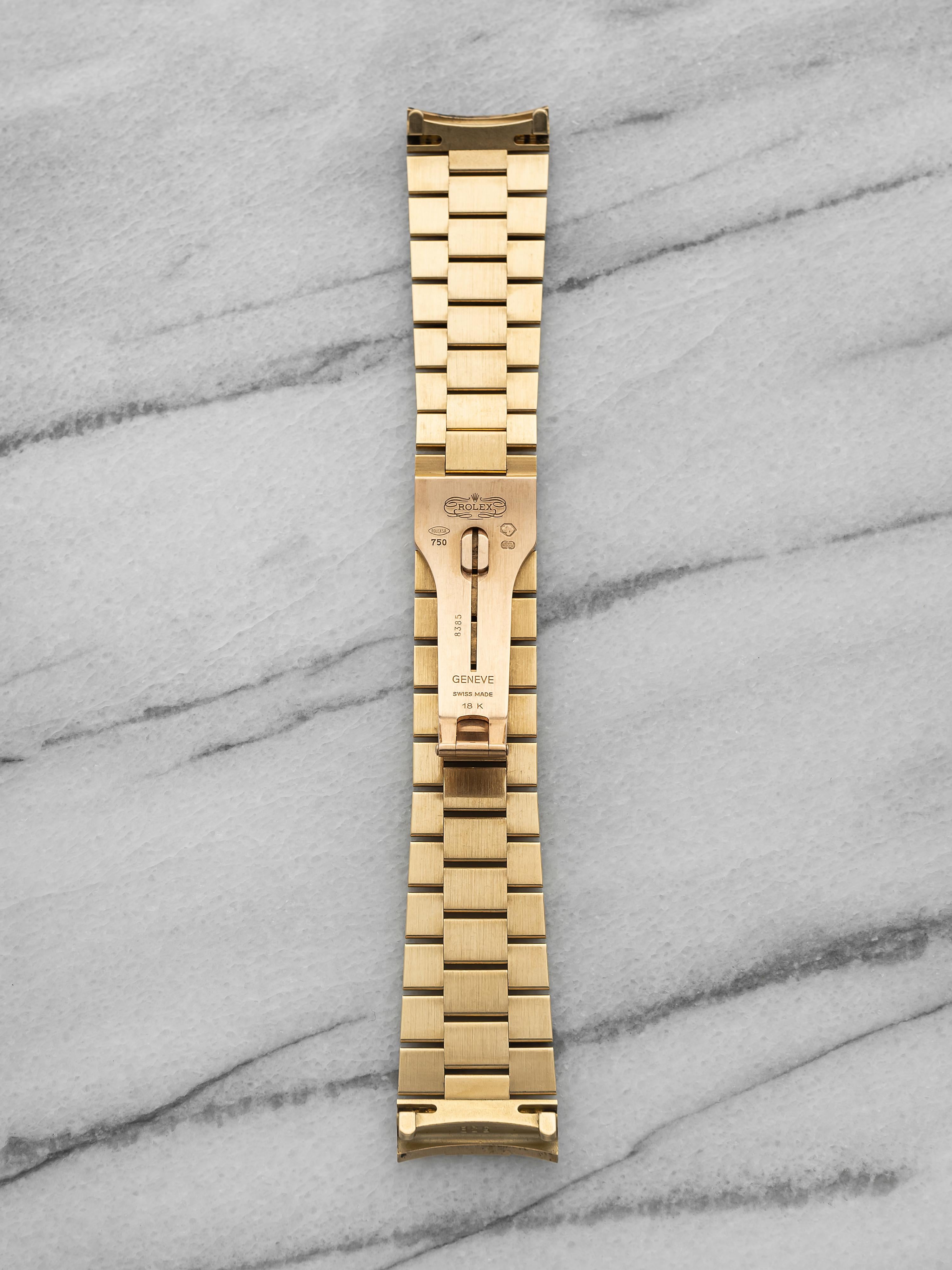 Rolex President 8385 18K Yellow Gold 20mm Bracelet 55B End Links