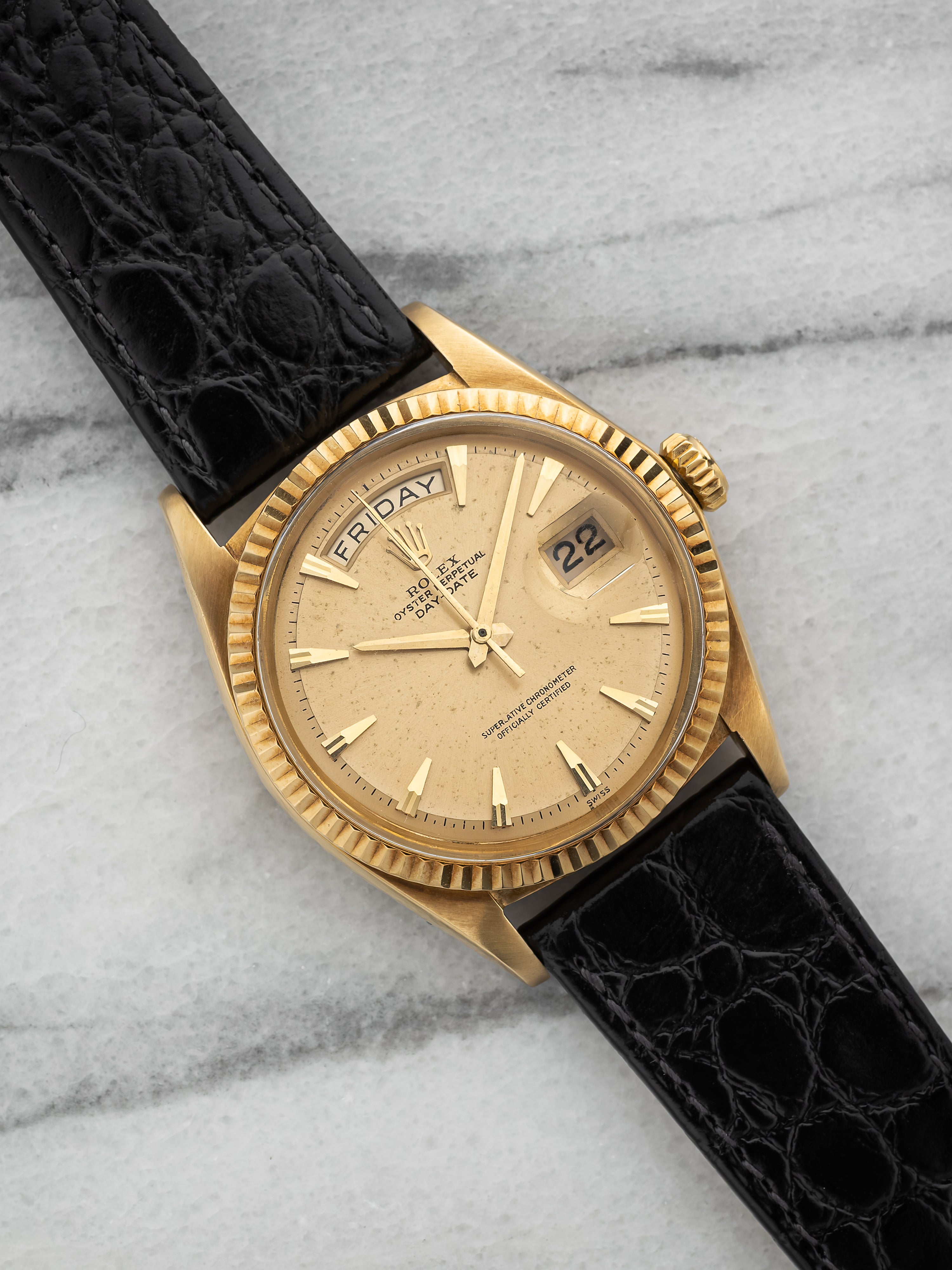 1966 Rolex Day-Date 1803 – Yellow Gold Champagne Claw Dial