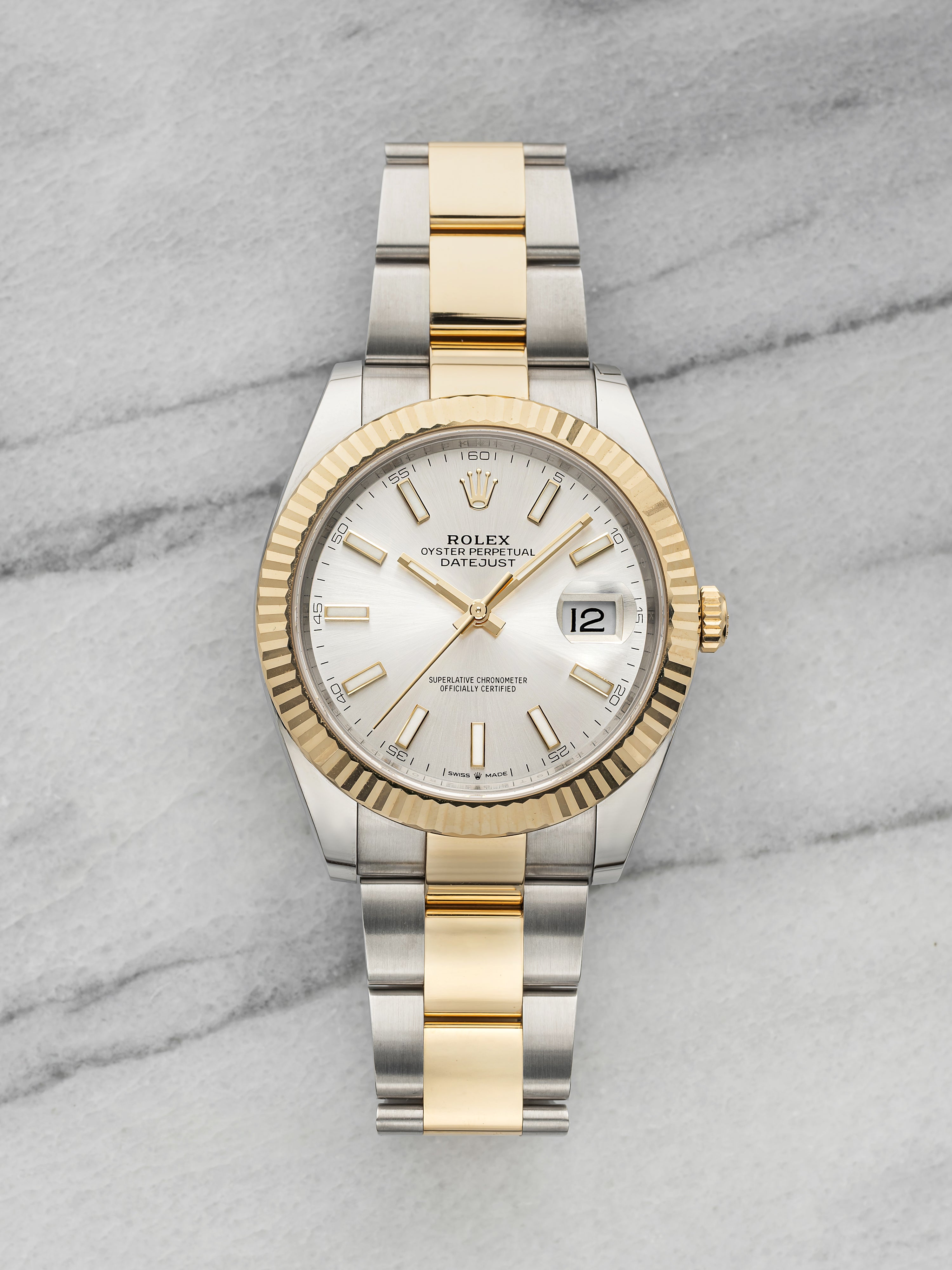 2025 Rolex Datejust 126333 Two-Tone Silver Sunburst Dial Automatic 41mm