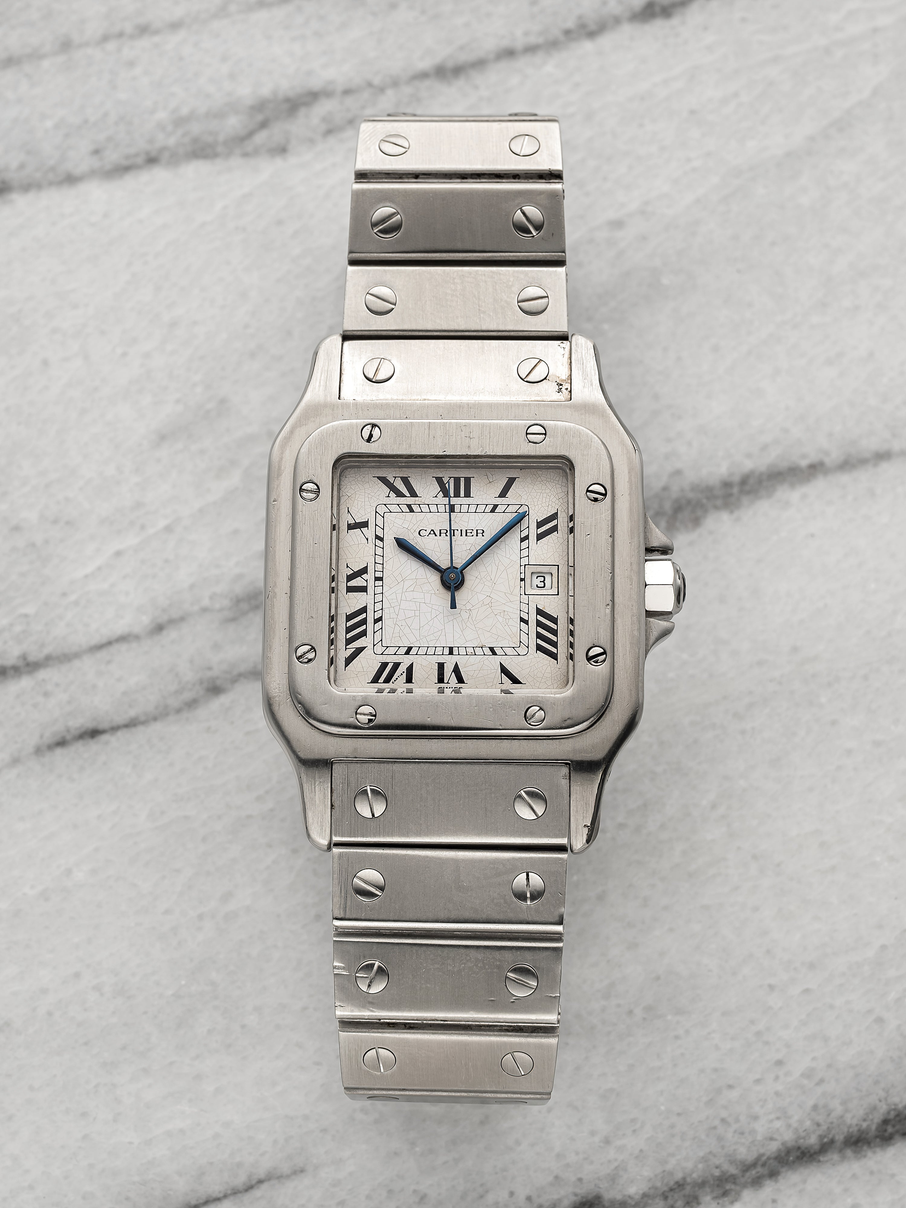 Cartier Santos 2960 - White Roman Dial.
