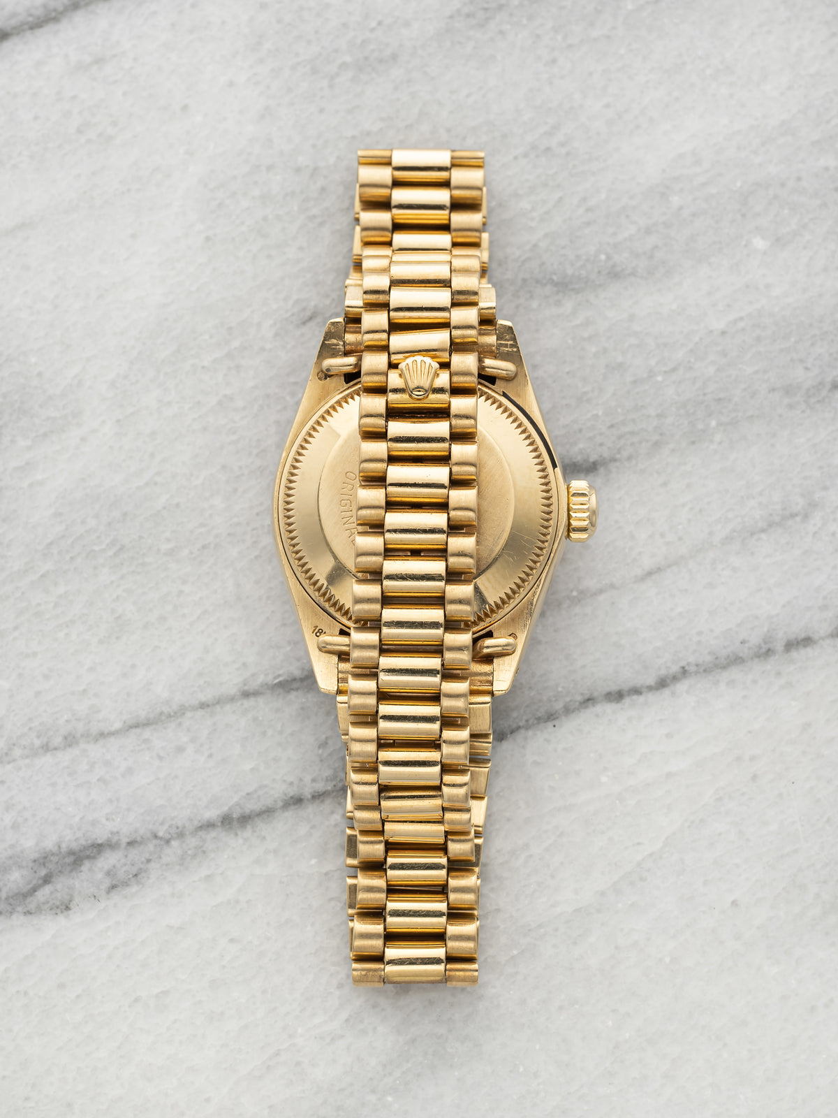 Vintage 1982 Rolex Lady Datejust 6917 18K YG Coral Khanjar Stamp Dial Auto 26mm