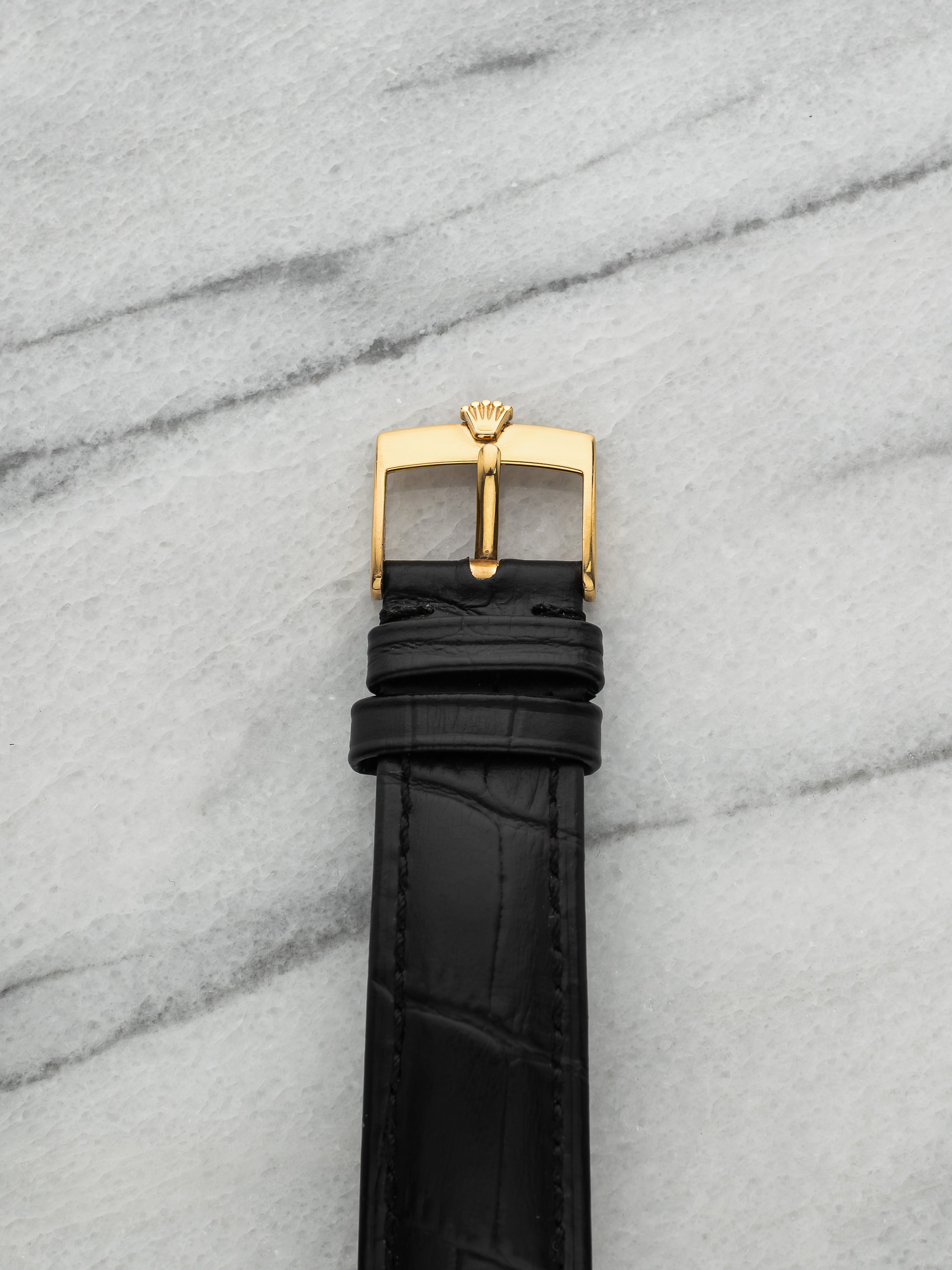 1999 Rolex Cellini Cestello 5320/8 – 18K Yellow Gold Grey Sunburst Dial