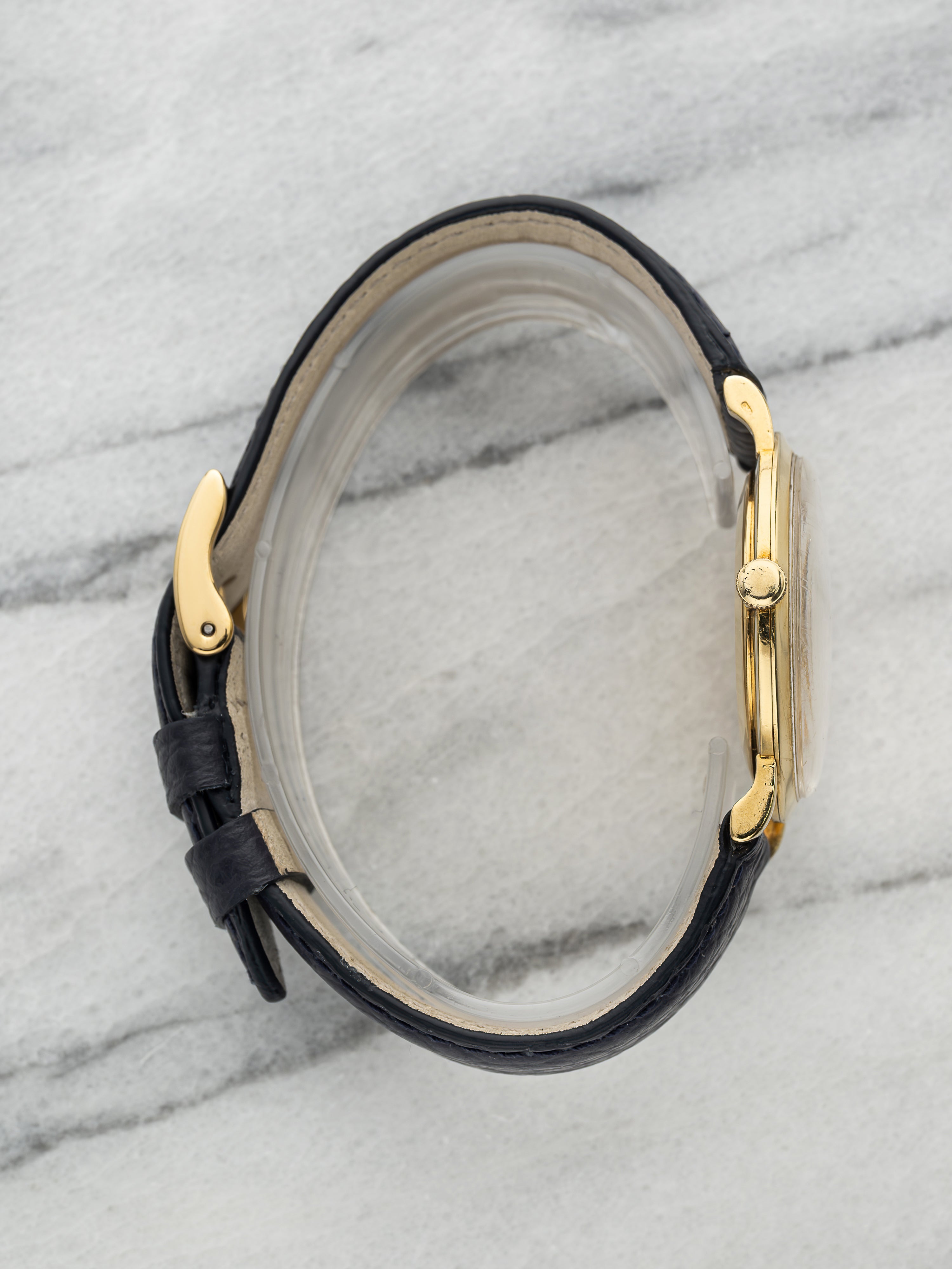 Movado Manual Wind – 18K Yellow Gold Stamped Gold Dial