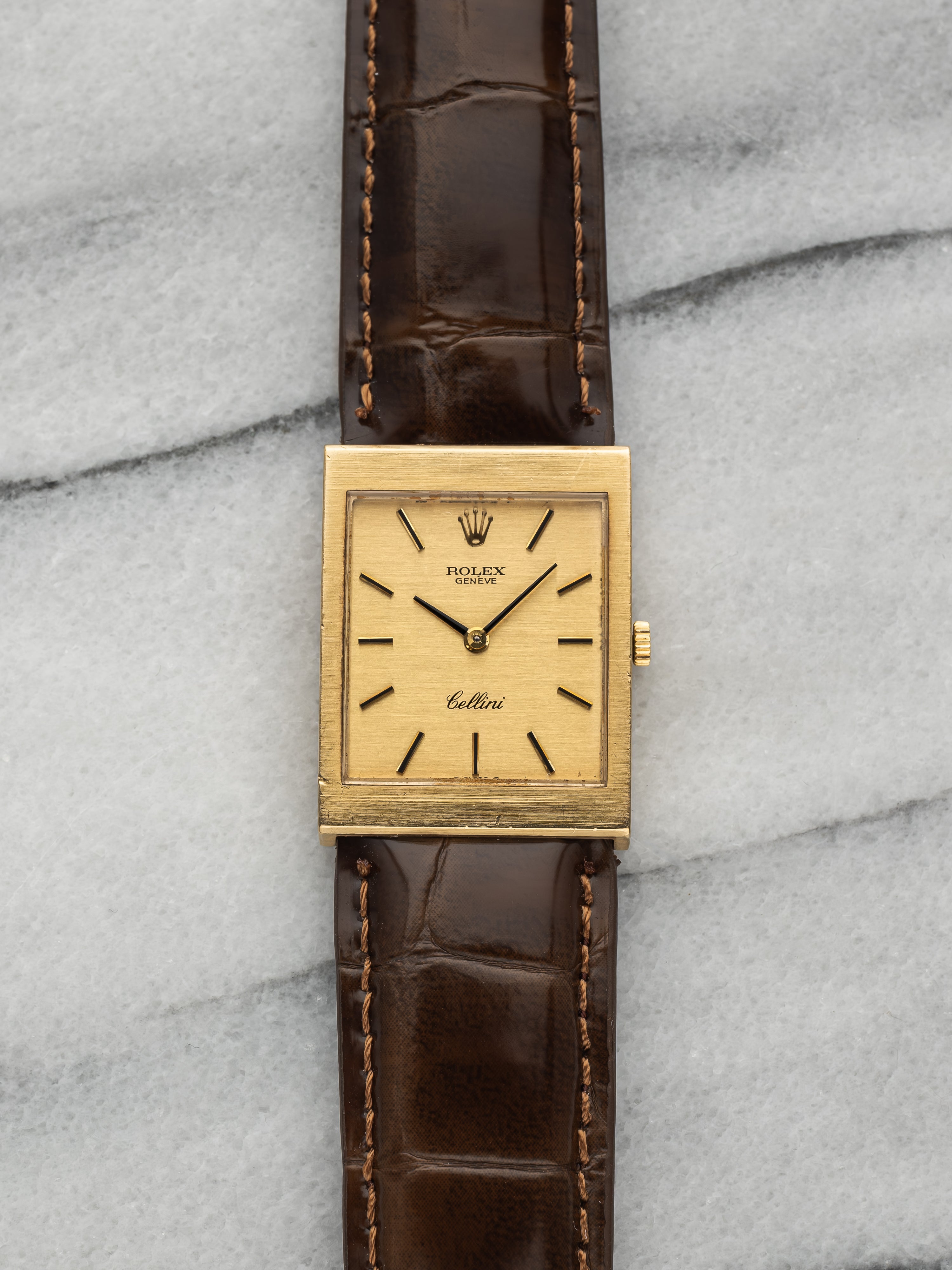 1975 Rolex Cellini 4014 - Brushed Case Champagne Dial