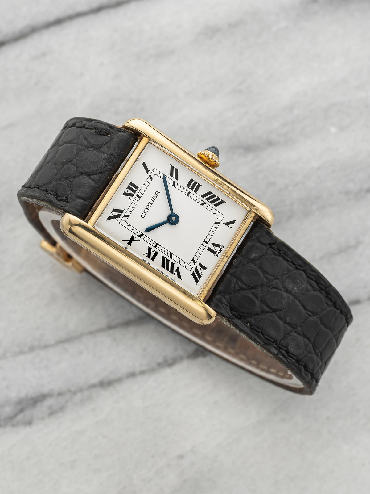 Cartier Lady Tank 6711 - 18K Yellow Gold Paris Dial