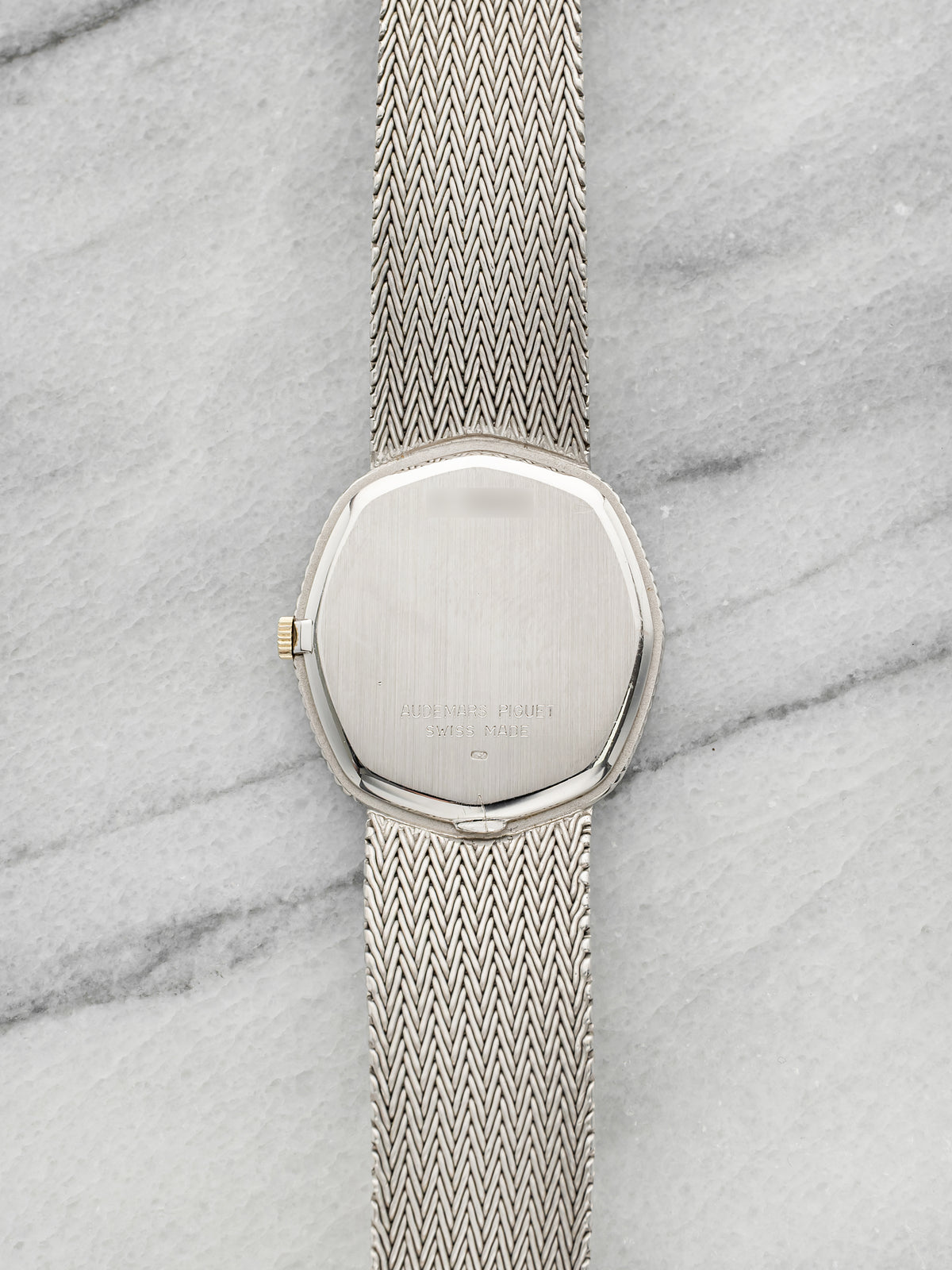 Vintage 1985 Audemars Piguet Octagonal 4062 18K WG Diamond Pave Dial Manual 29mm