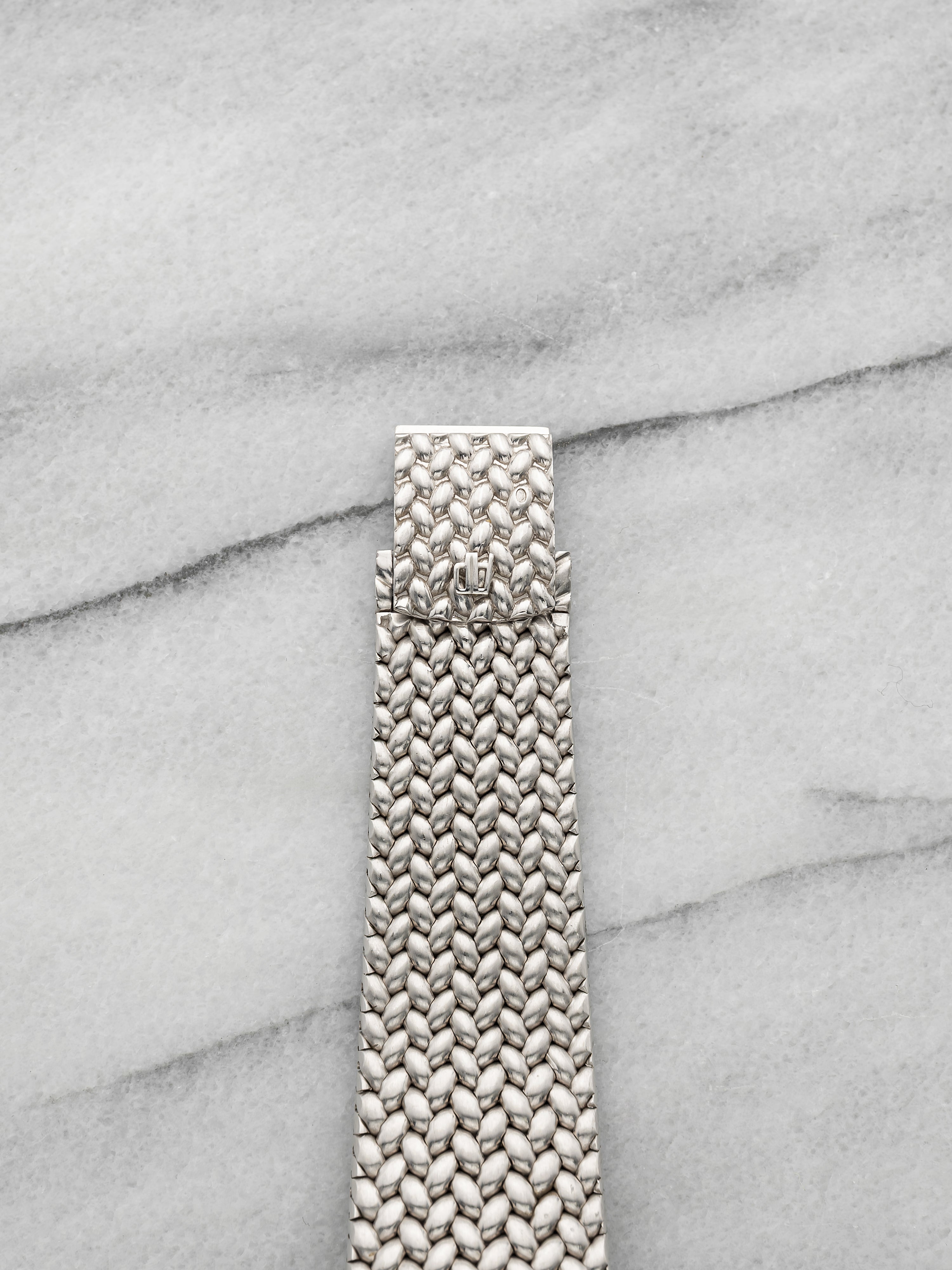 Vintage 1980s Audemars Piguet Cobra 18K WG Diamond Pave Sapphire Dial 27mm