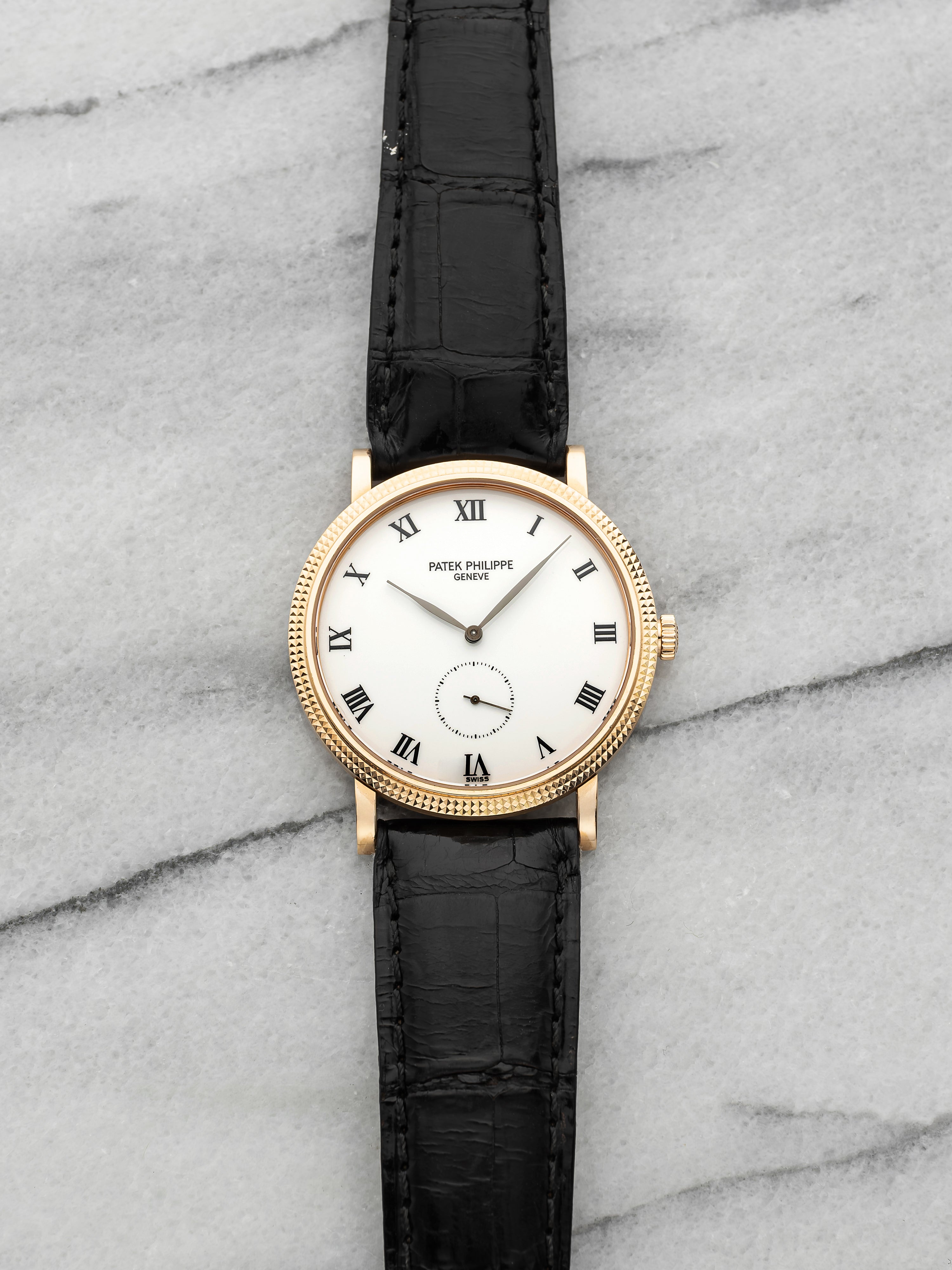 2006 Patek Philippe Calatrava 3919R-001 18K Rose Gold White Dial Manual 36mm