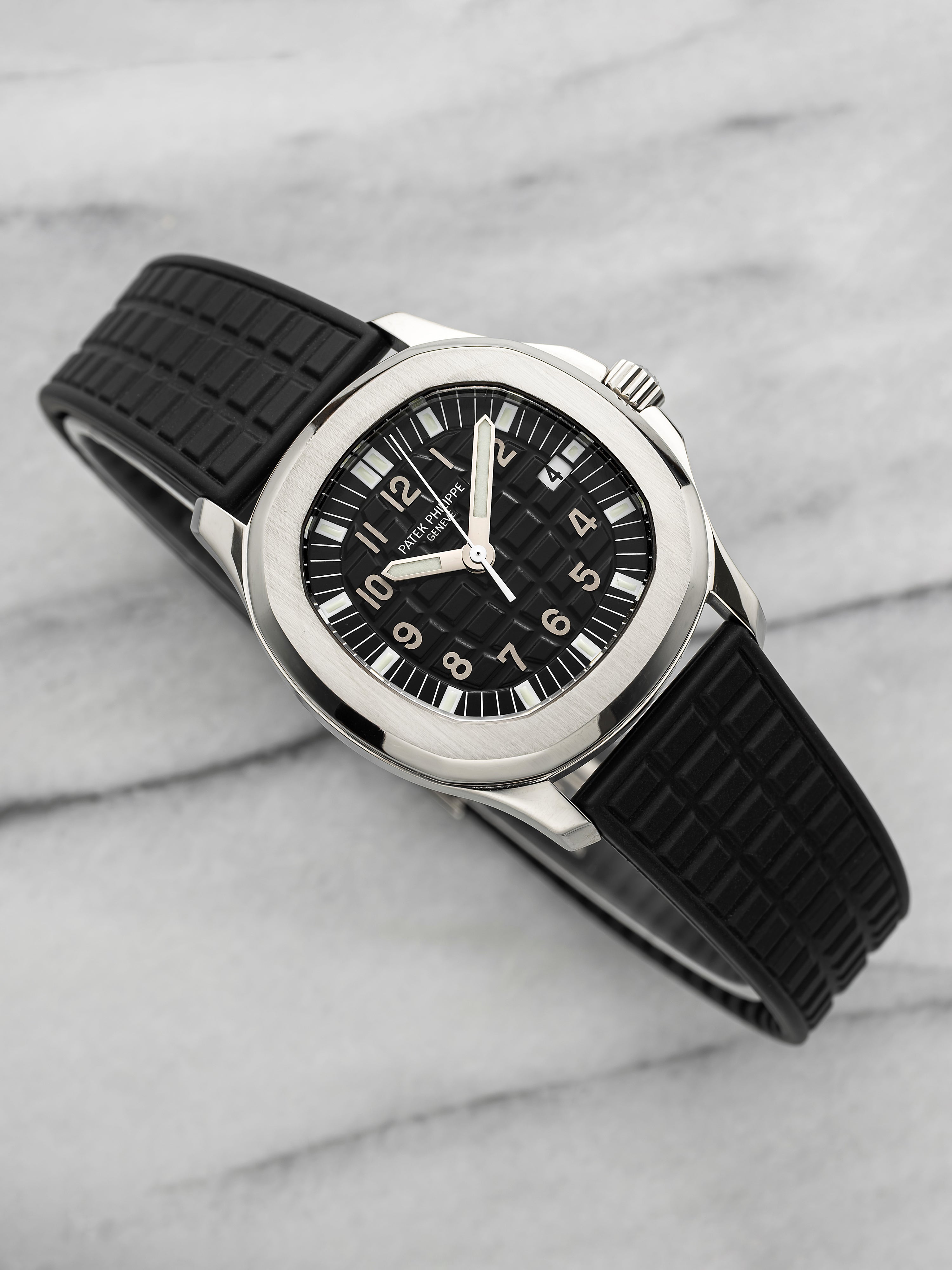 2000s Patek Philippe Aquanaut 5064A Steel Black Dial Quartz 36mm