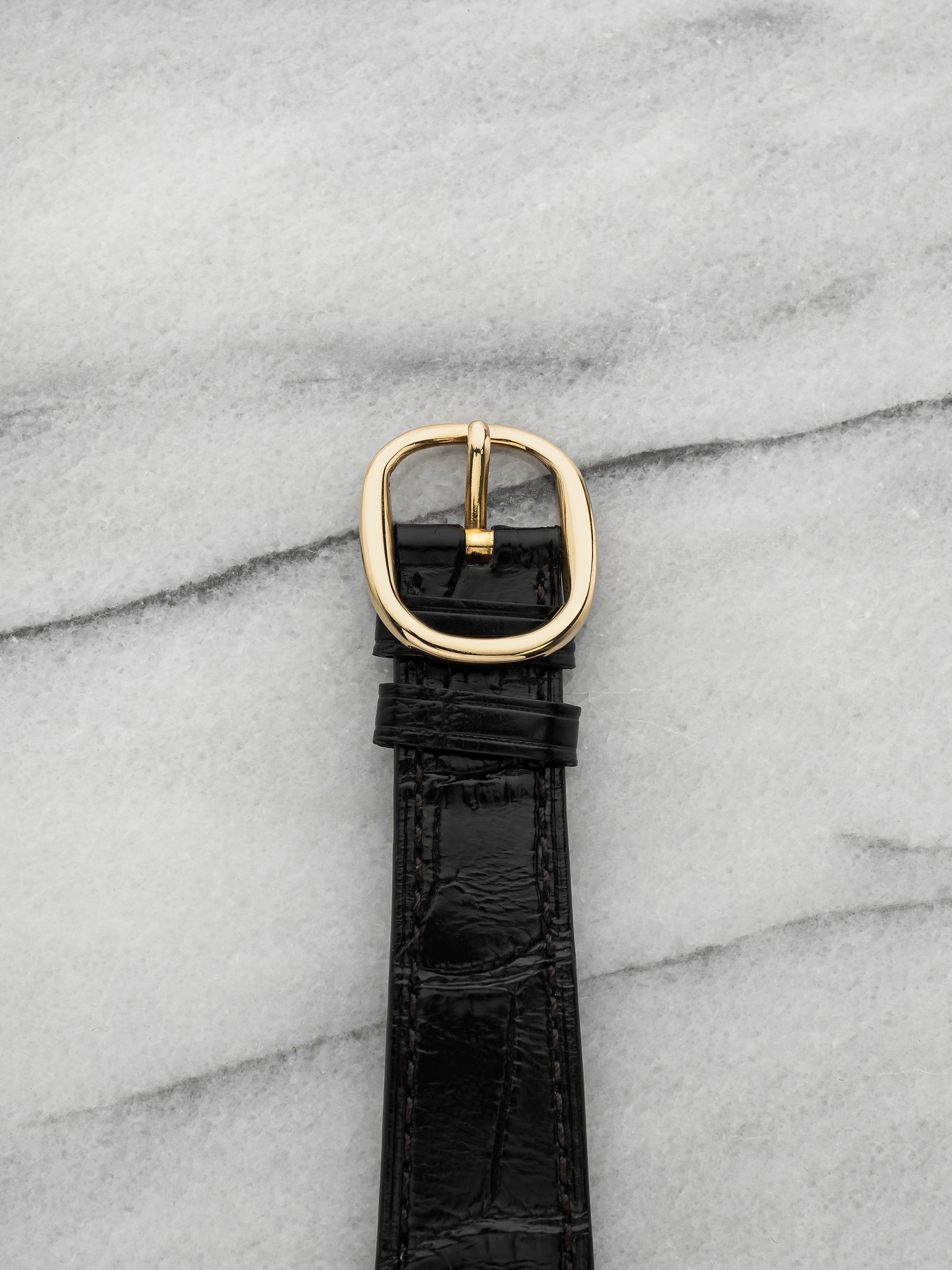 1970s Patek Philippe Ellipse 3548J 18k Yellow Gold Blue Dial Manual 28mm