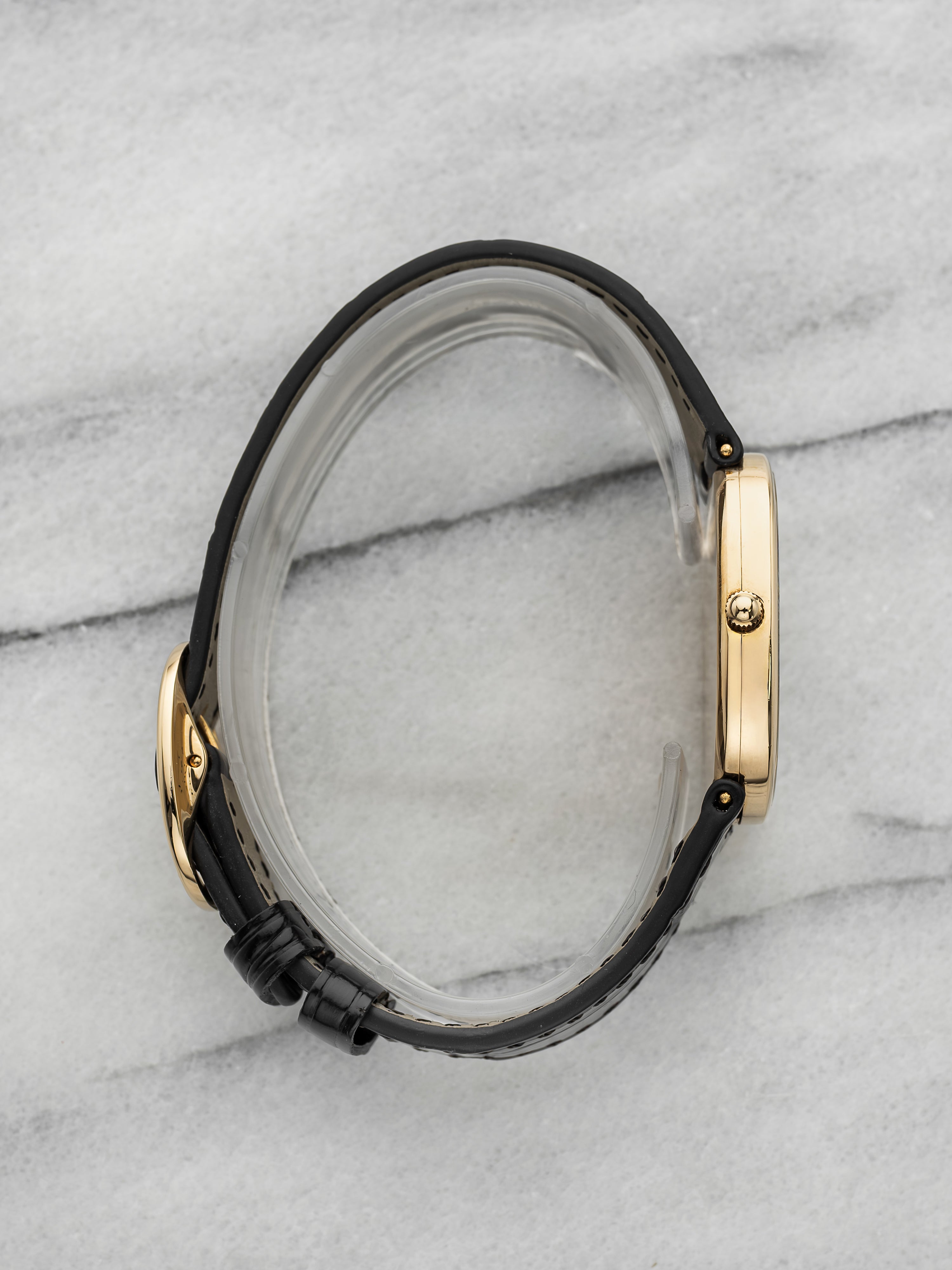 1970s Patek Philippe Ellipse 3548J 18k Yellow Gold Blue Dial Manual 28mm