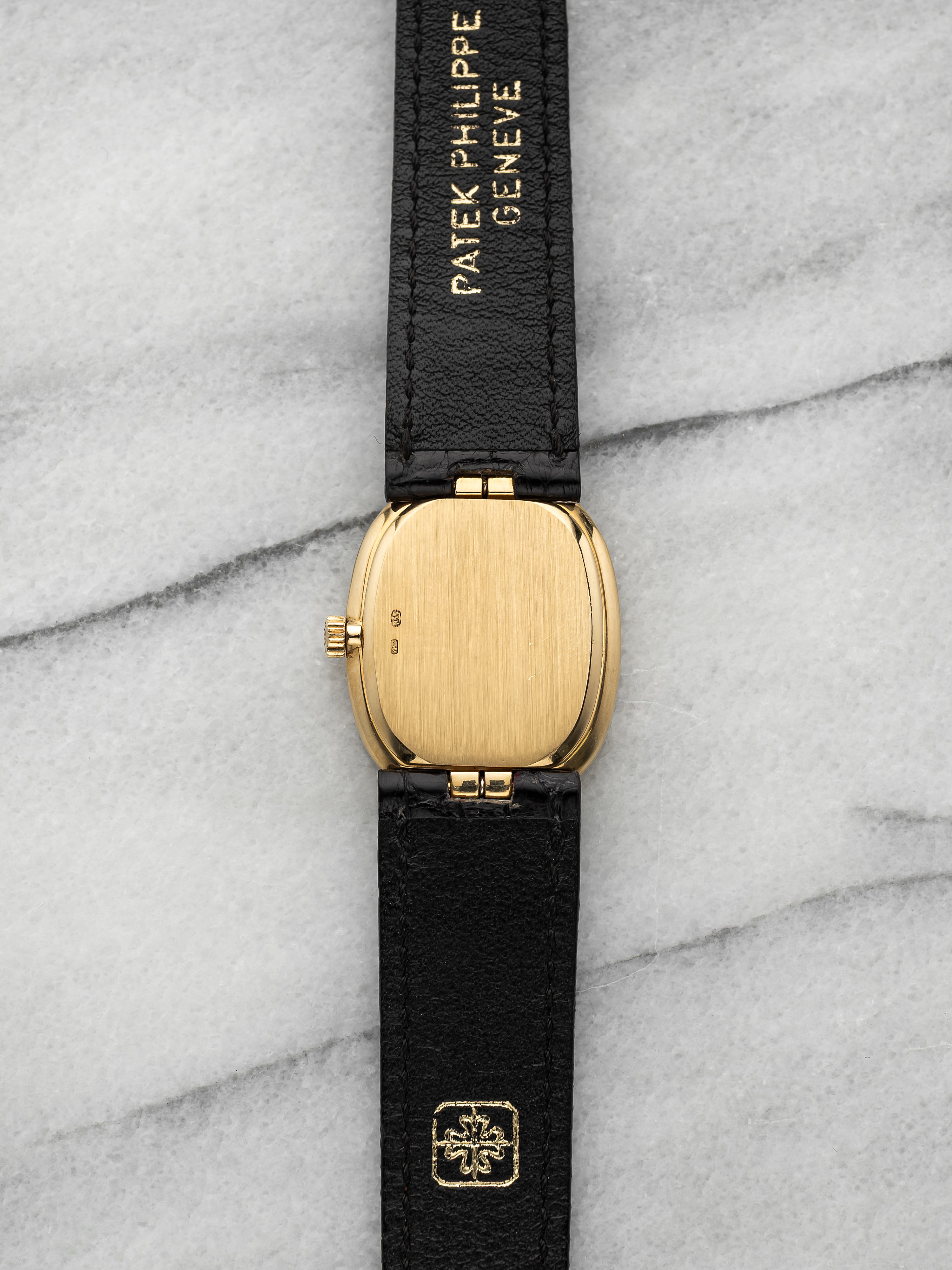 Vintage 1970s Patek Philippe Ellipse 4226 18K YG White Roman Dial Manual 23mm