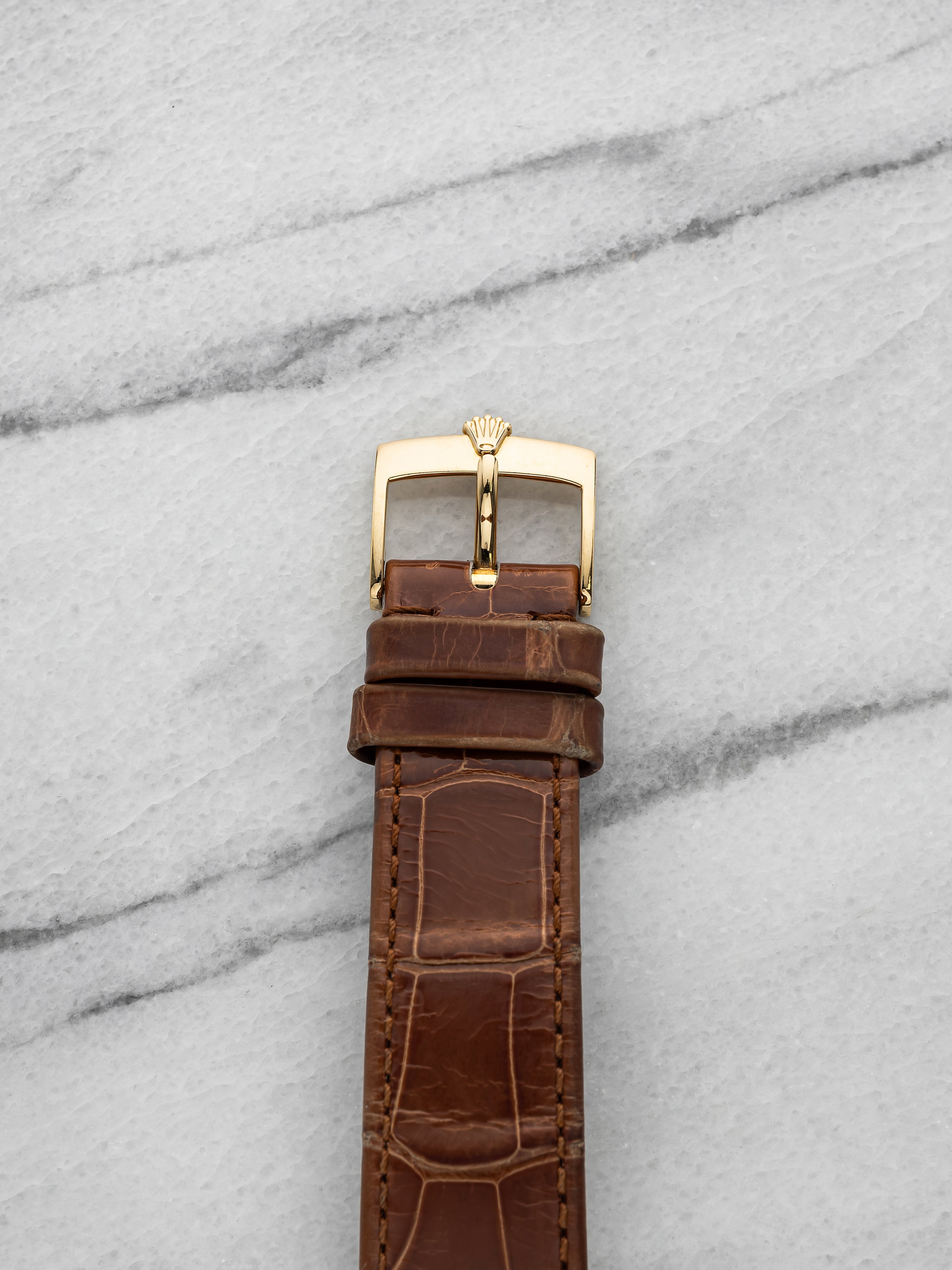 1999 Rolex Cellini 6110 - 18K Yellow Gold Black and Grey Dial