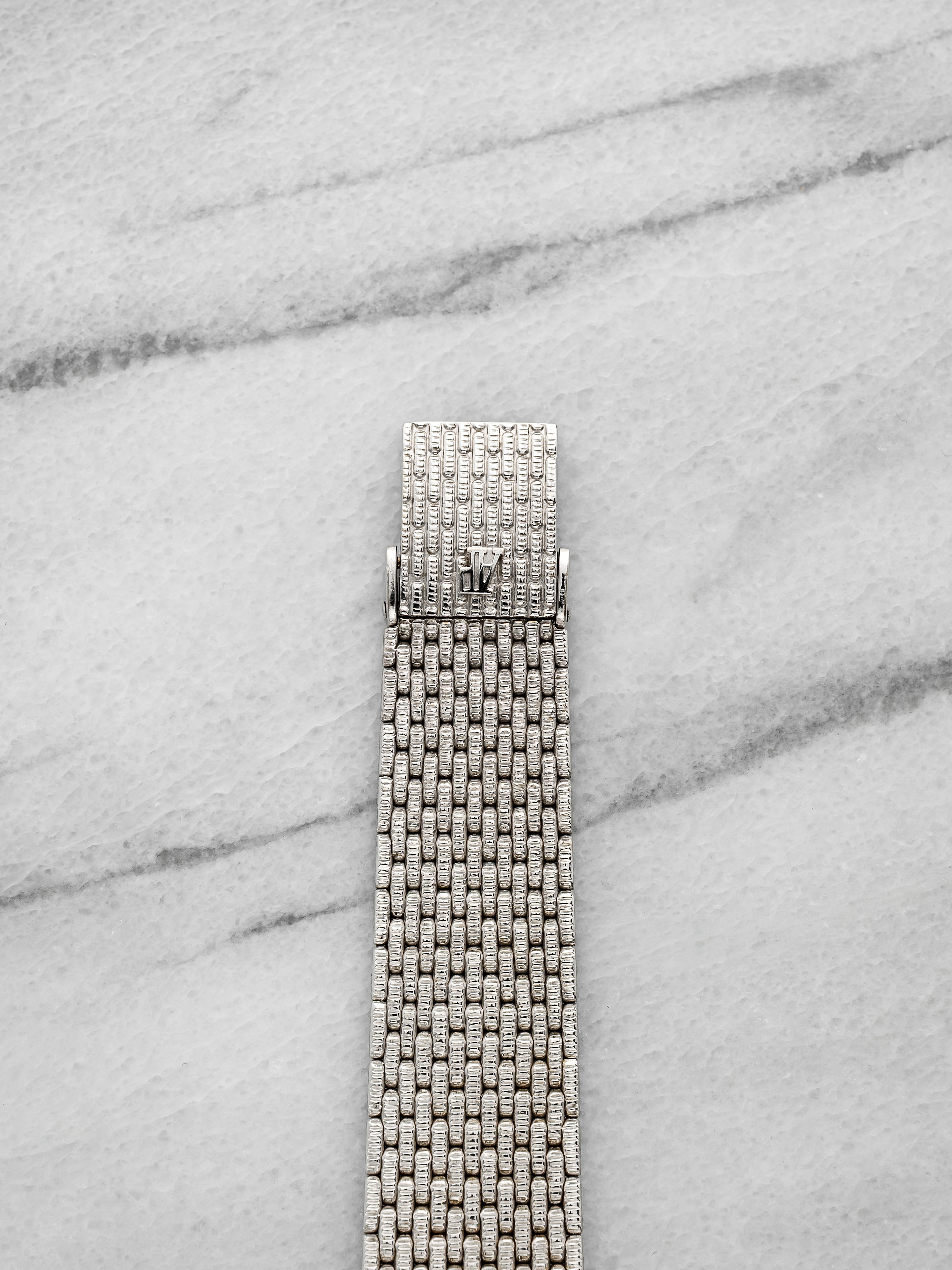 Audemars Piguet Ellipse - 18K White Gold, Sapphire & Diamond Pave Etched Sun Dial
