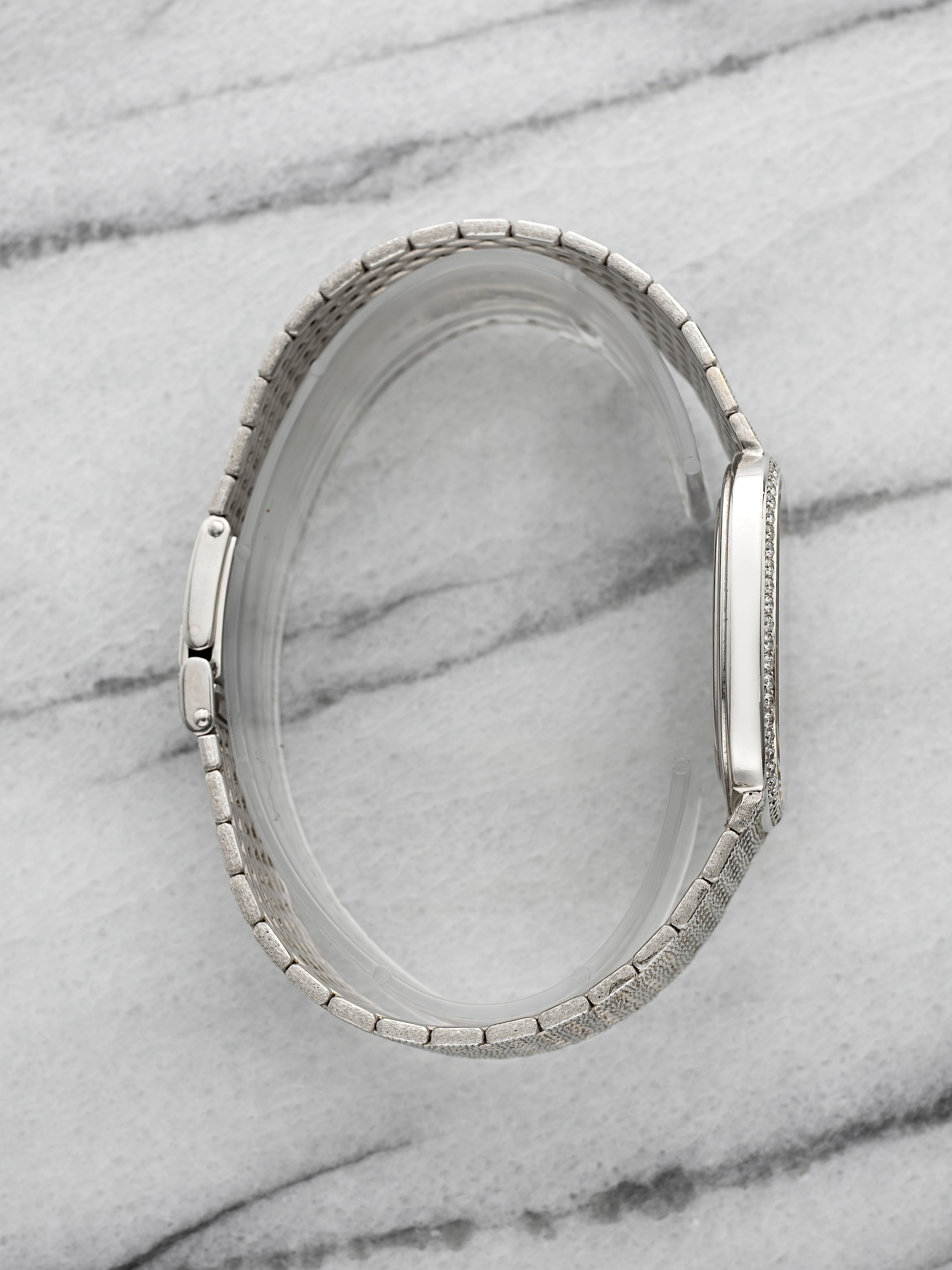 Audemars Piguet Ellipse - 18K White Gold, Sapphire & Diamond Pave Etched Sun Dial