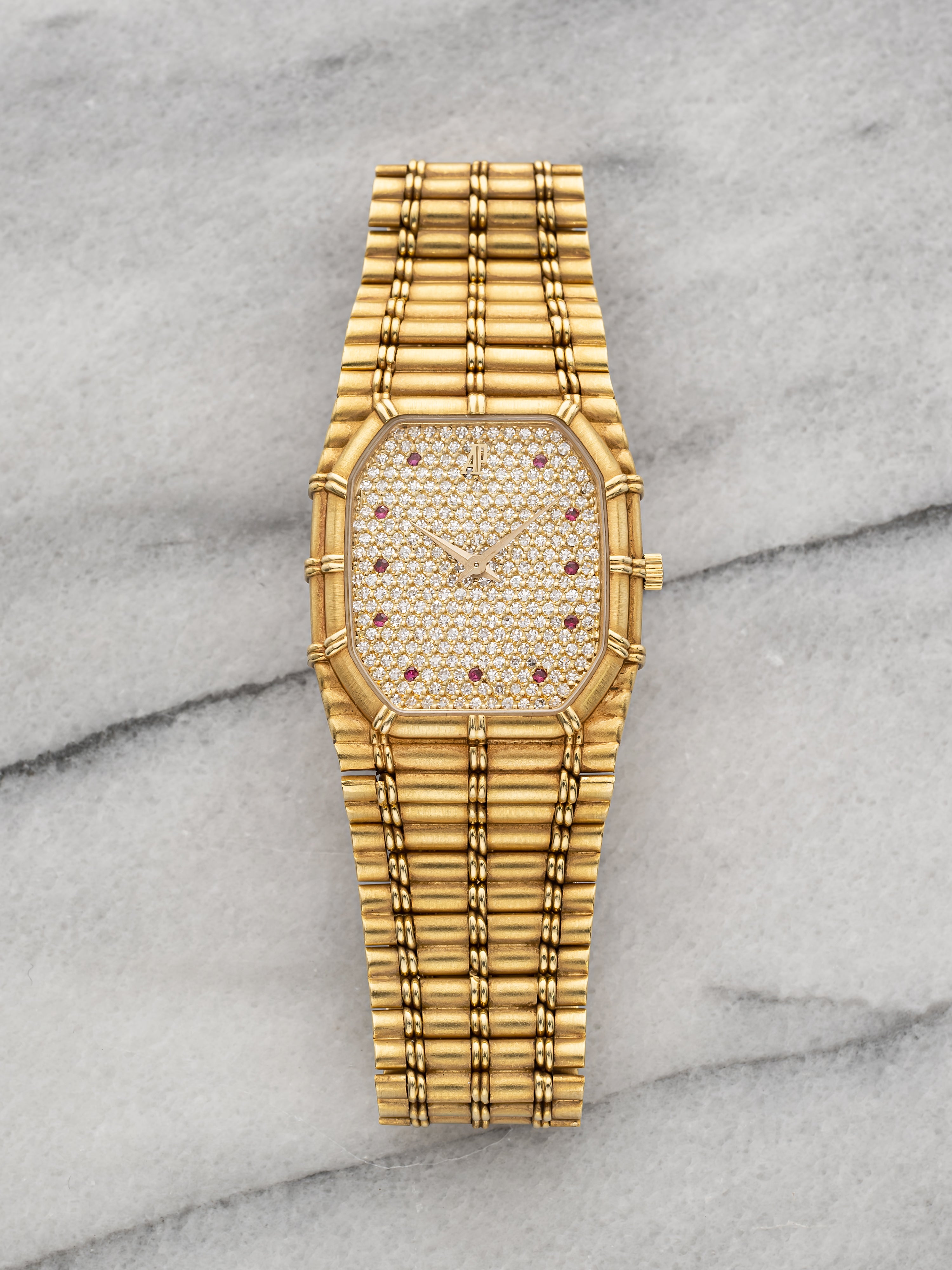 Audemars Piguet Bamboo - Ruby & Pave Diamond Dial