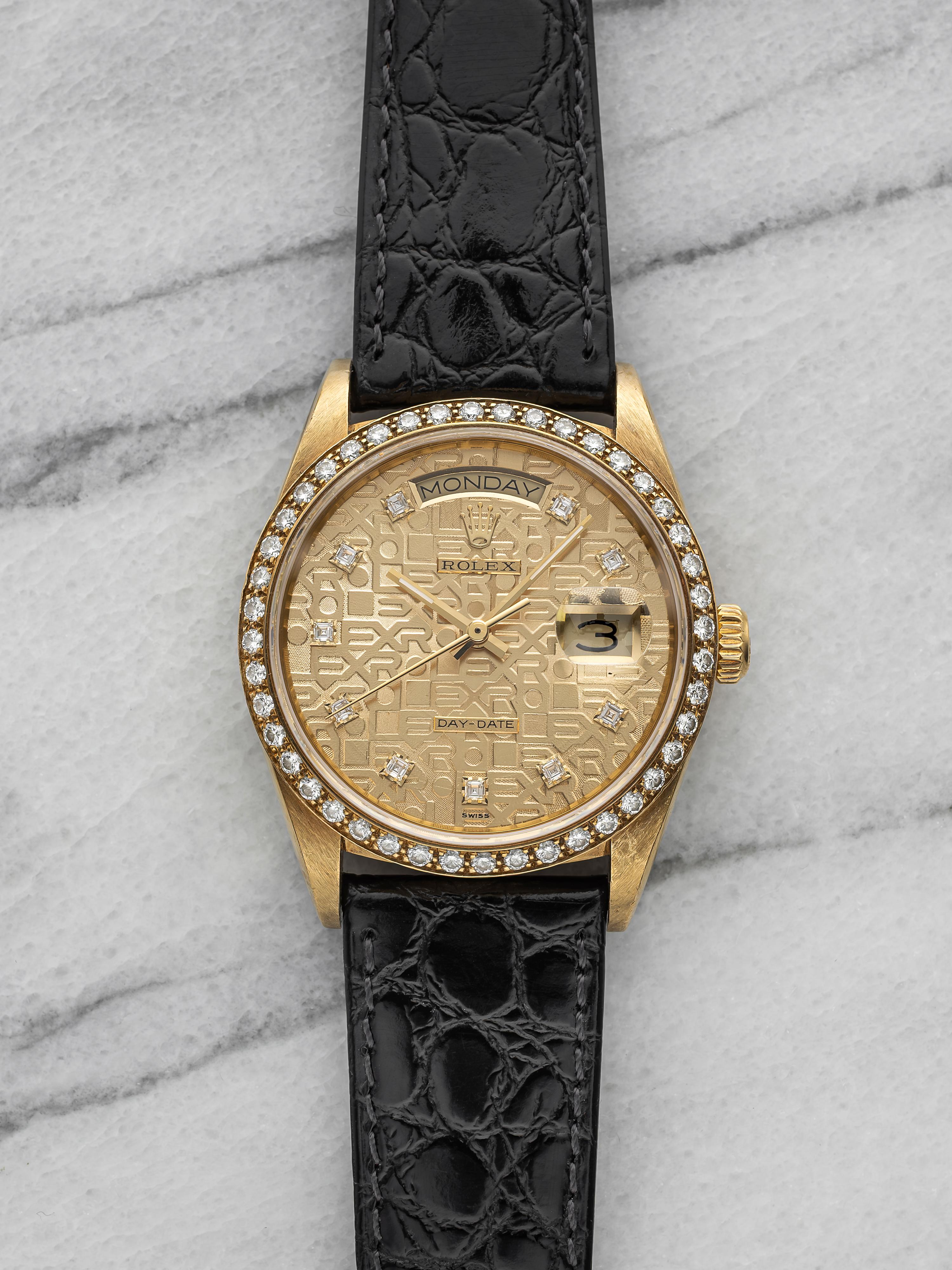 T&A（感謝）/3 1986 Rolex Day-Date 18048 - 18K Yellow Gold Anniversary Diamond Dial