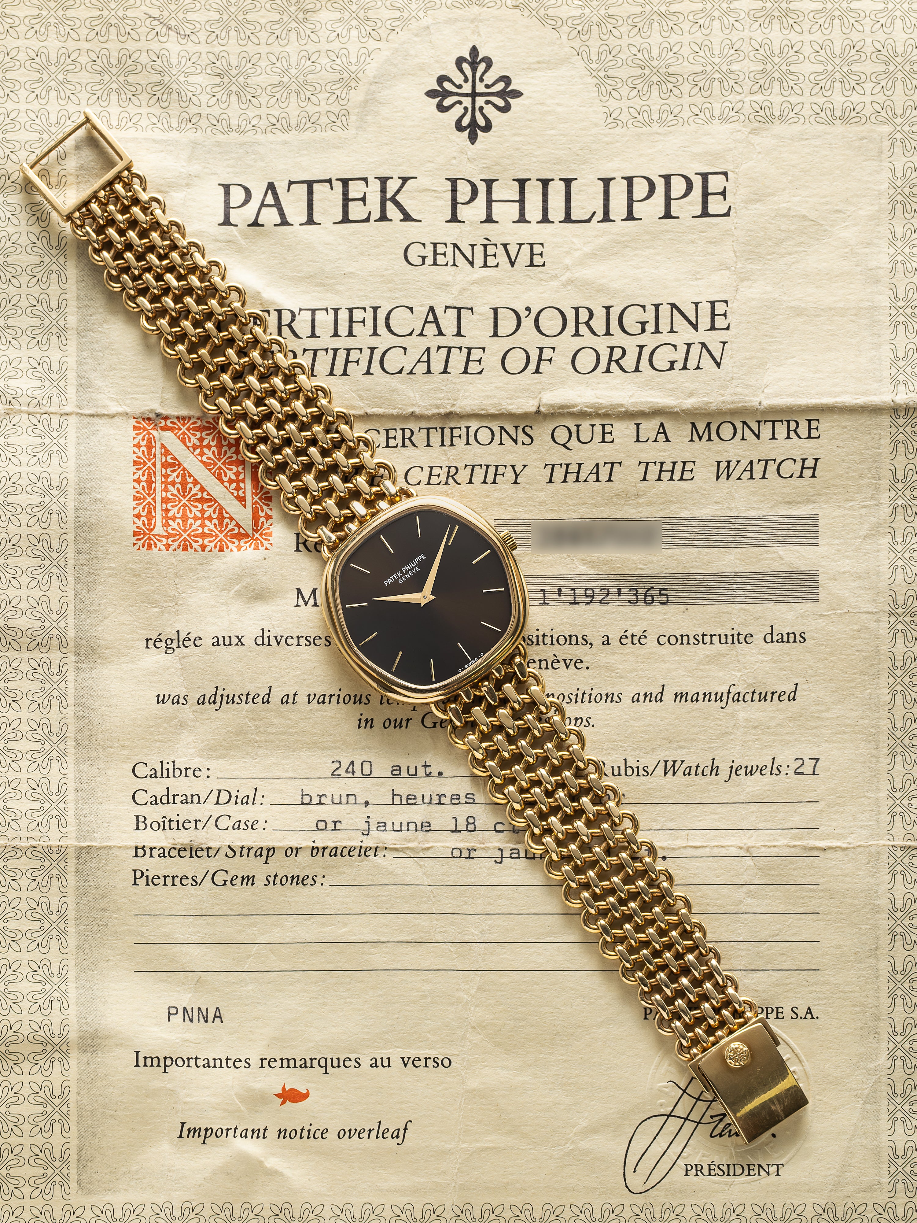Patek Philippe Hexagonal Ellipse 3861/002 - 18K Yellow Gold