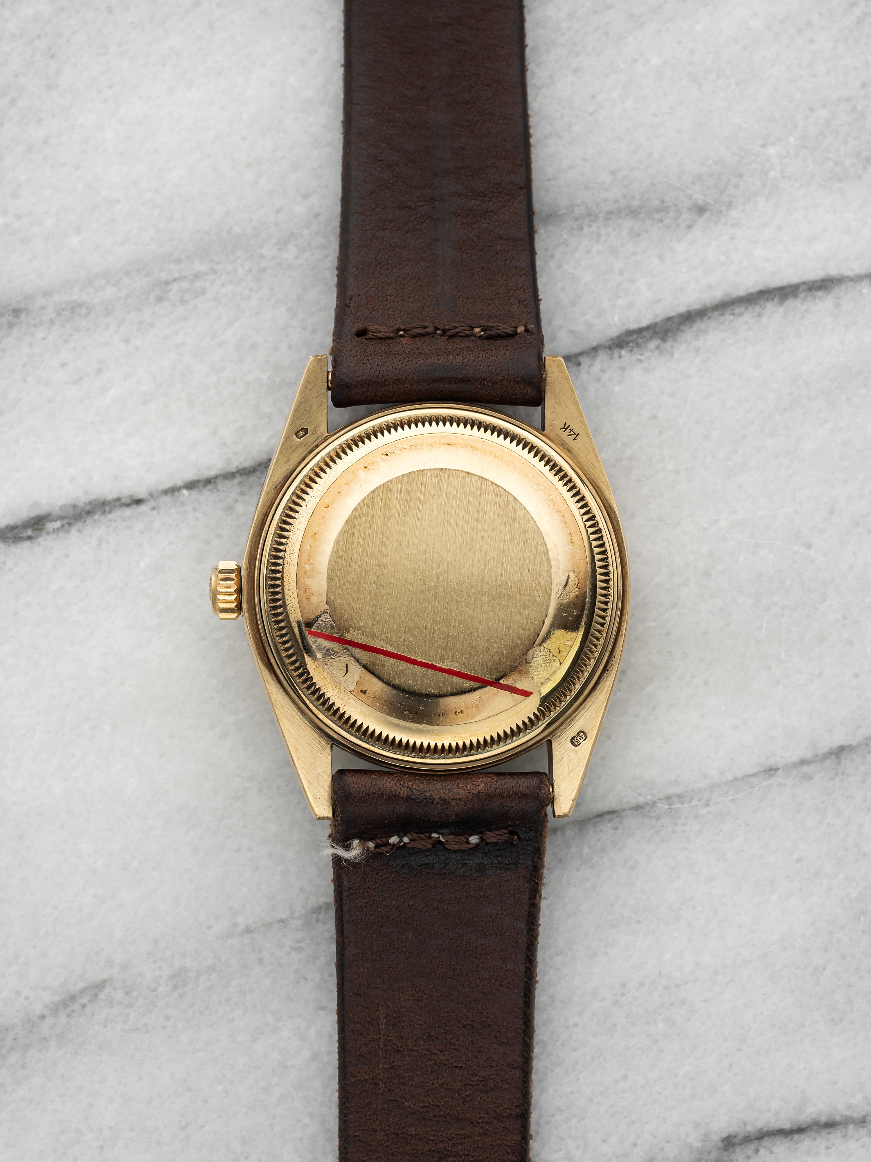 Vintage 1979 Rolex Oyster Perpetual Date 1503 14K YG Champagne Dial Auto 34mm