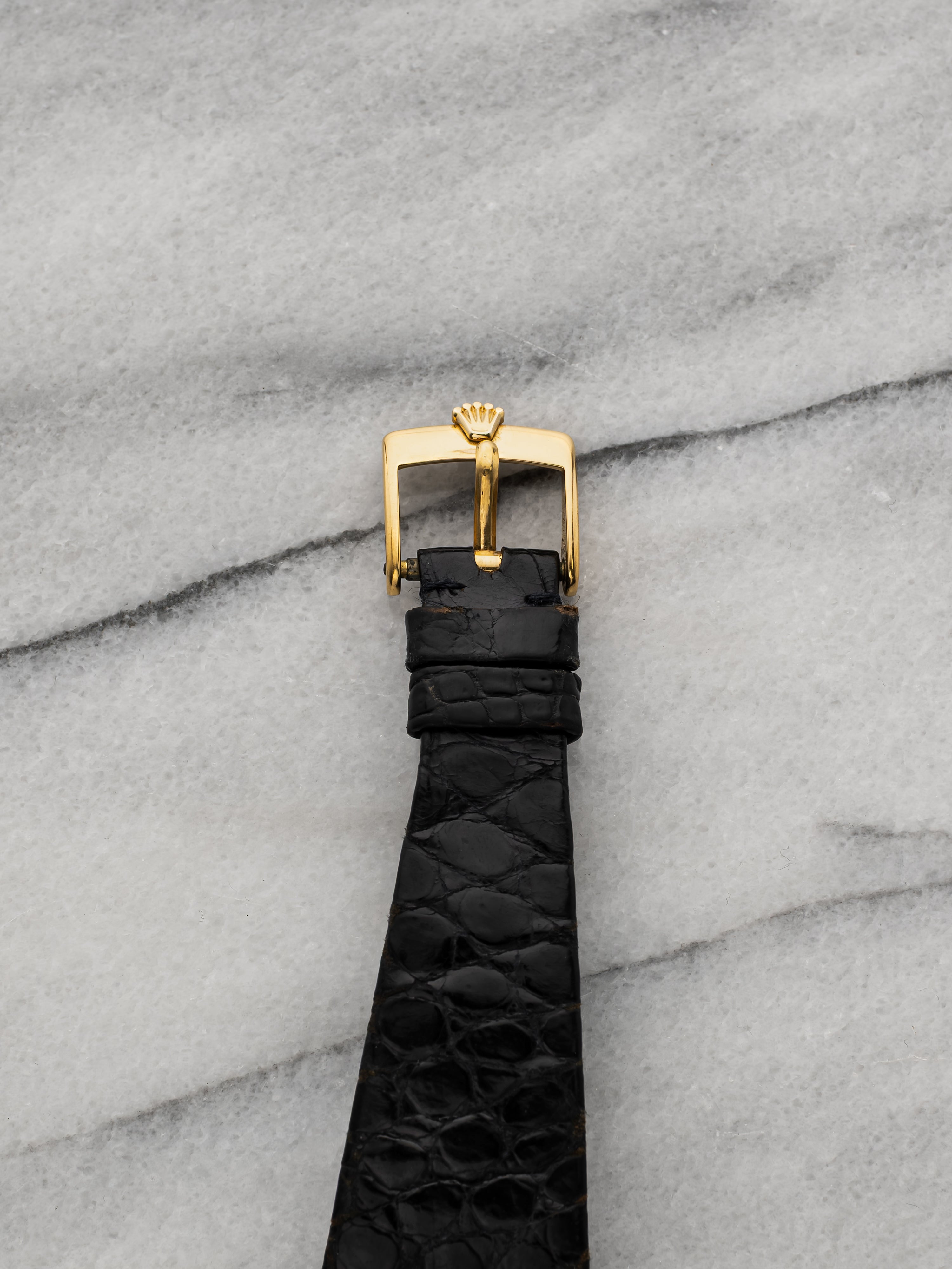 1976 Rolex Cellini Asymmetric 4126 - Hobnail Bezel Wood Dial