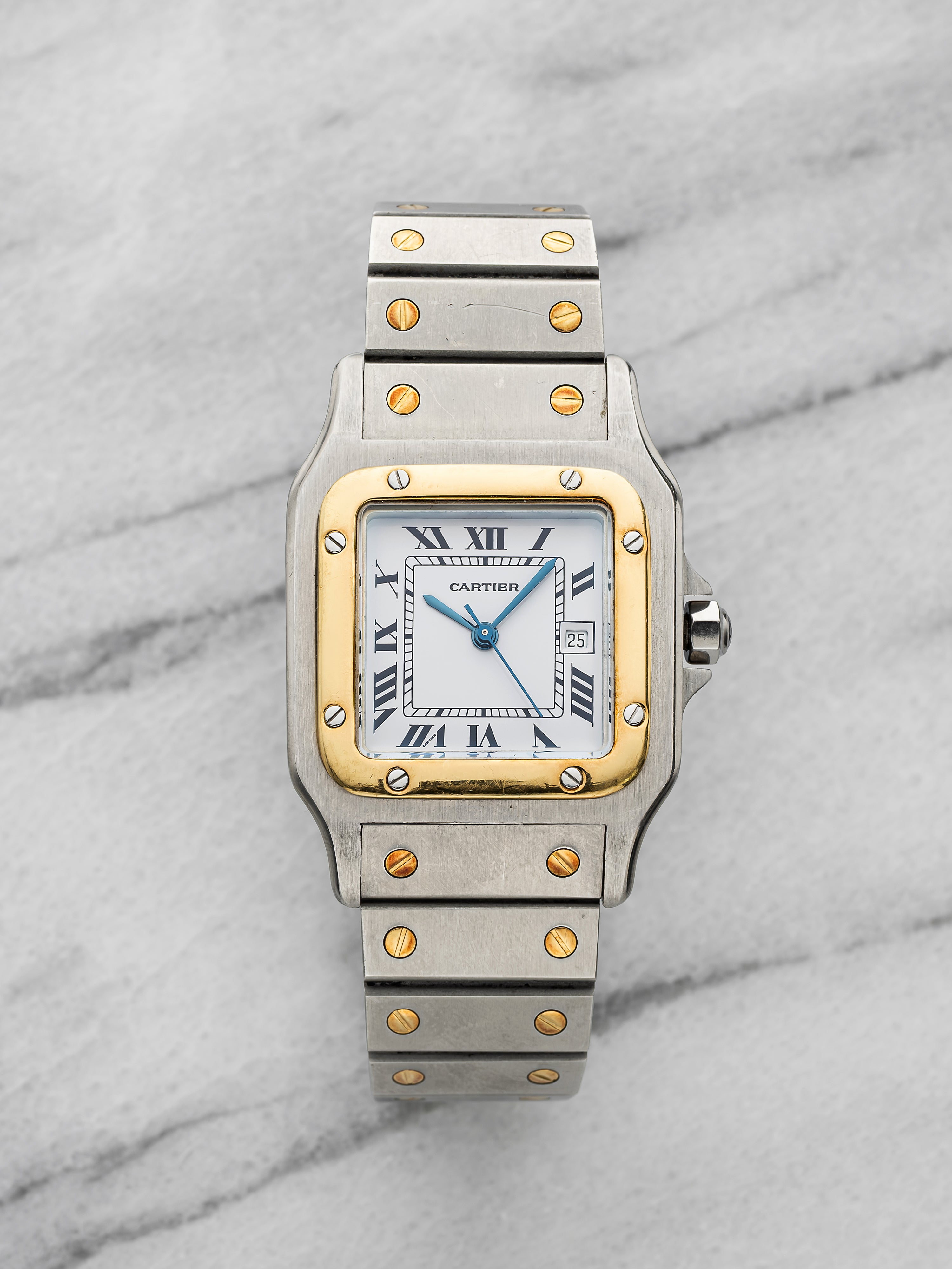 Cartier Santos 2961 - Two-Tone White Roman Dial