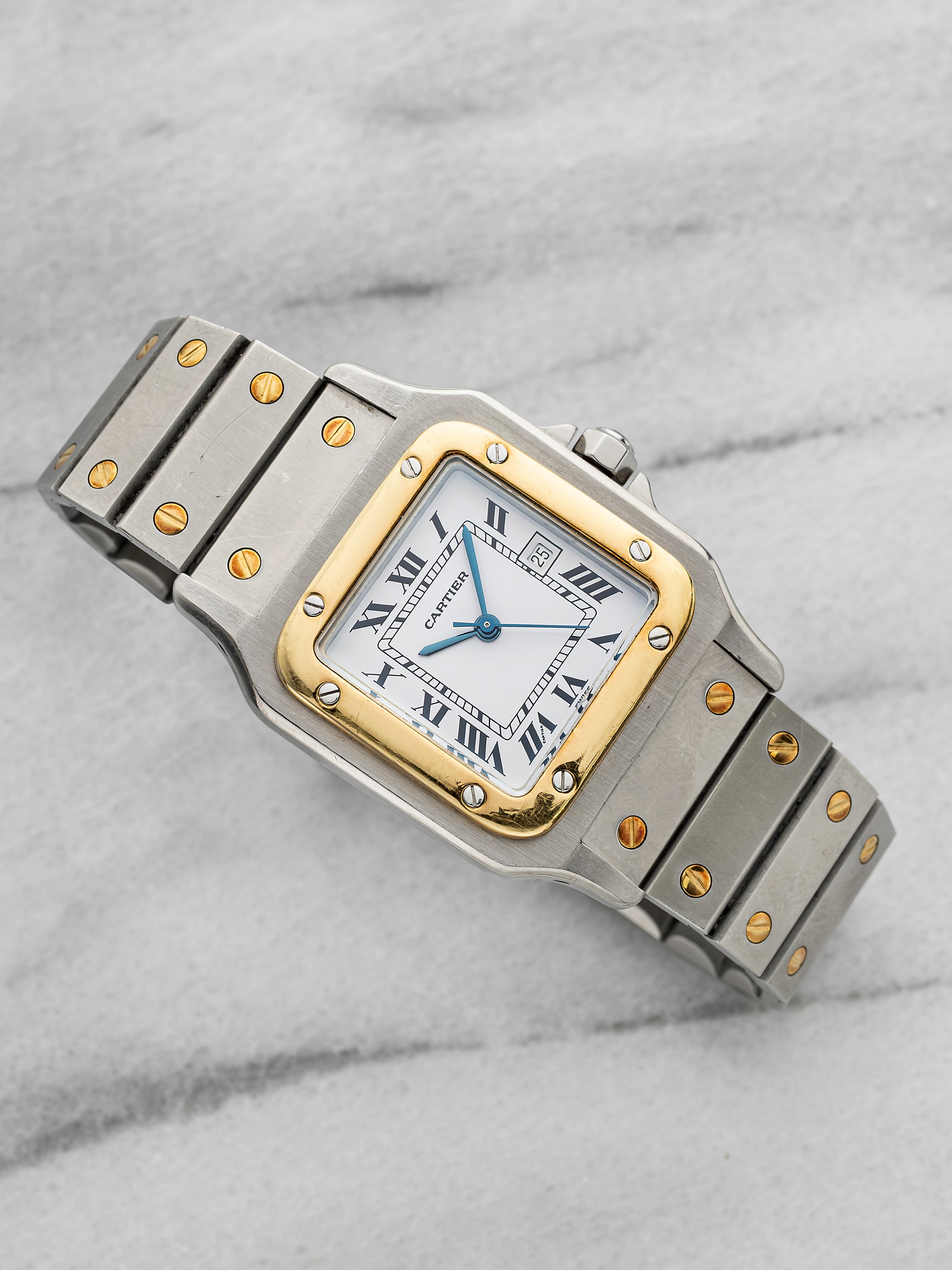 Cartier Santos 2961 - Two-Tone White Roman Dial