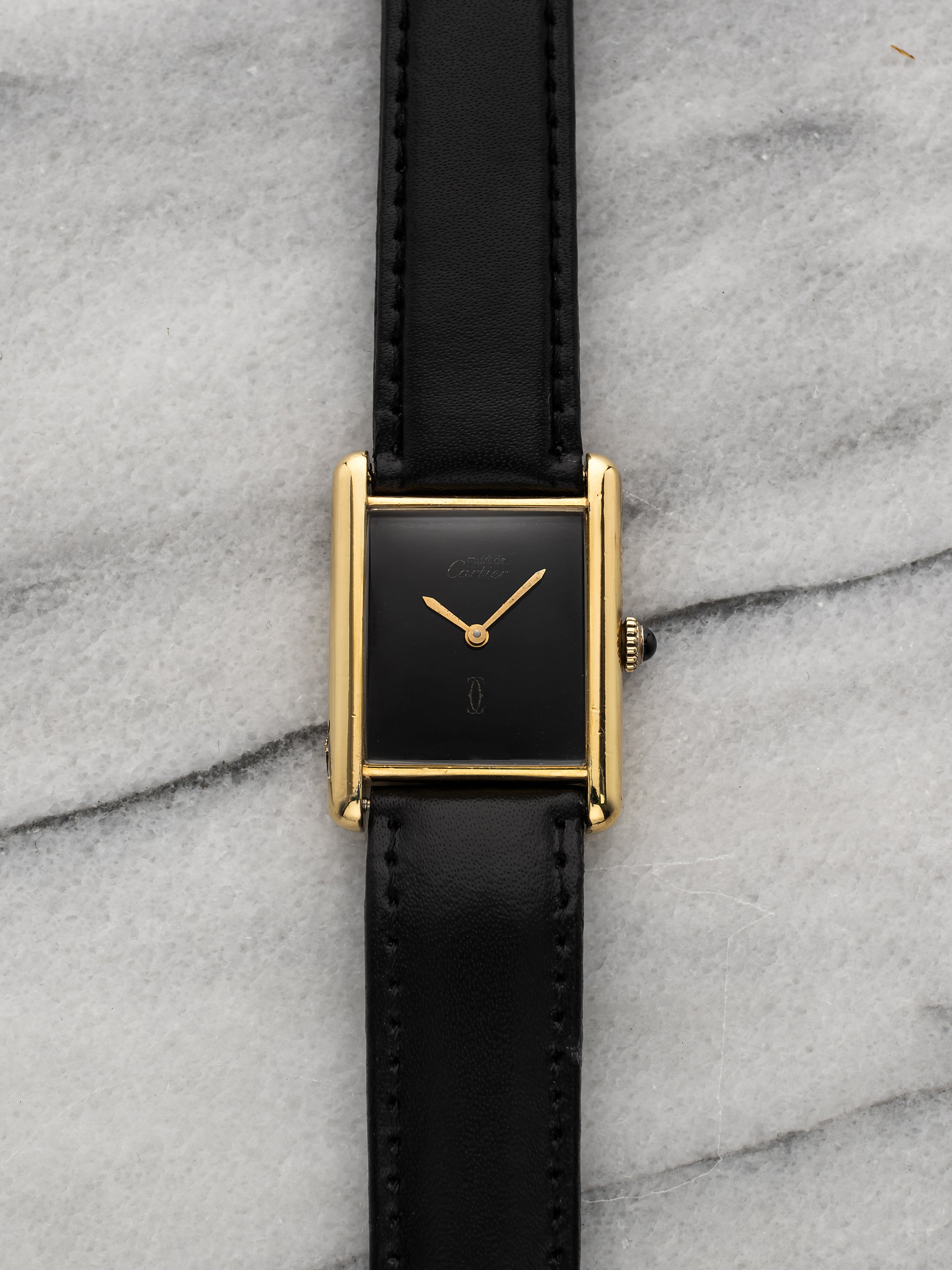 Cartier Tank Vermeil - Black Spider Dial