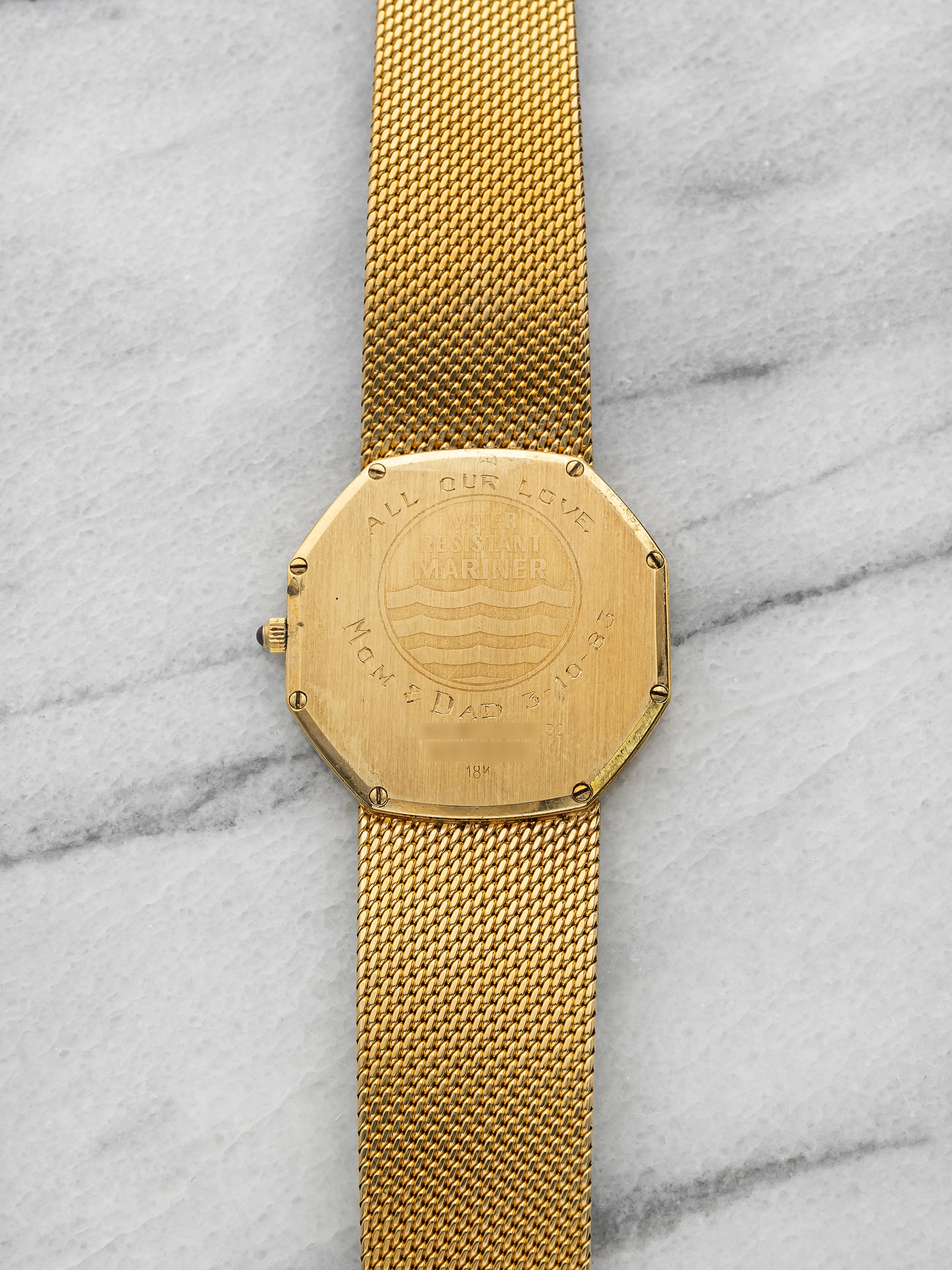 Vintage 1980s Concord Mariner 5081113 18K Yellow Gold Quartz 33 mm