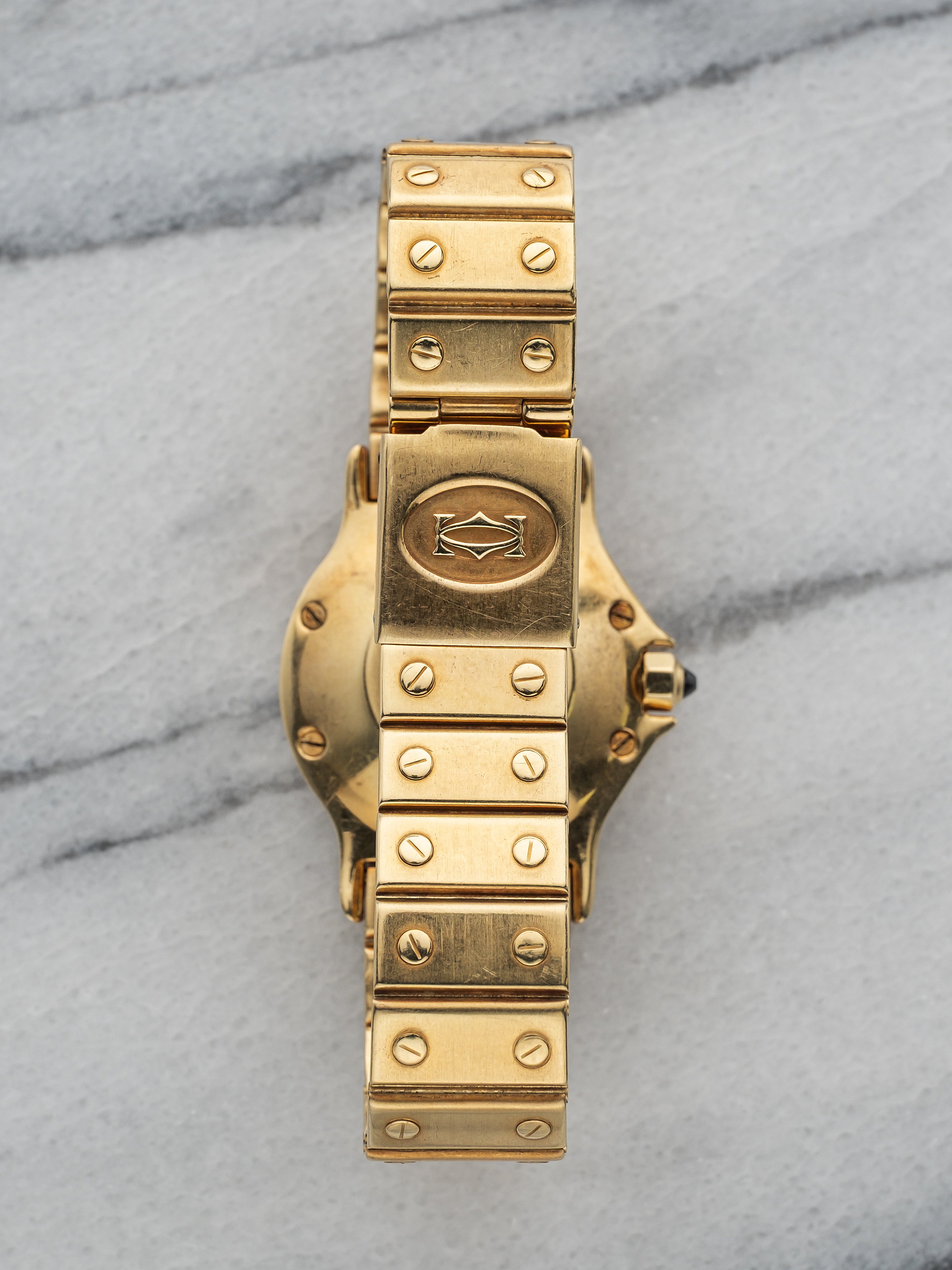 Cartier Santos Octagon - White Roman Dial