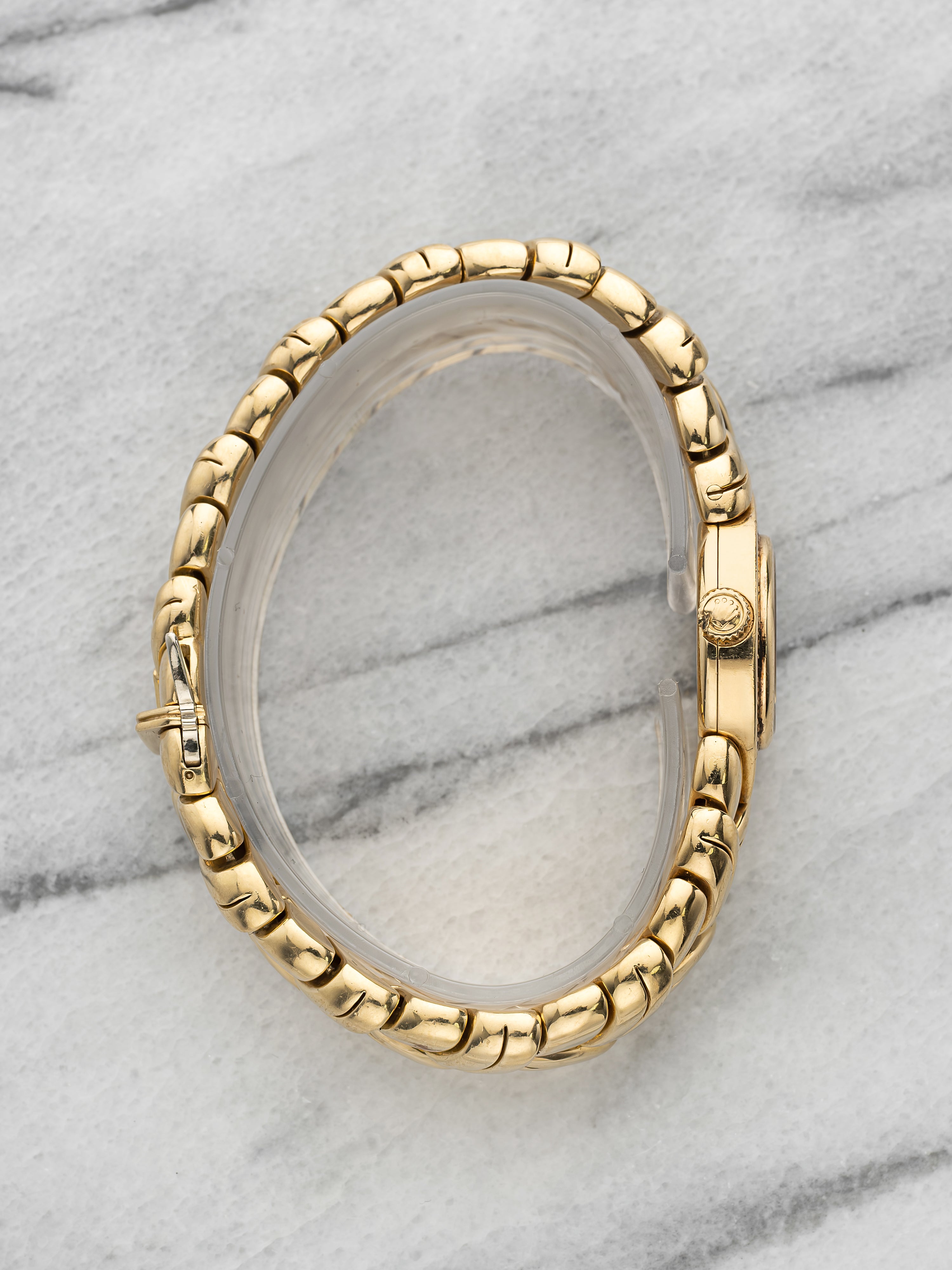 1990 Rolex Cellini 2722 - 18K Yellow Gold, Pavé Diamond Dial