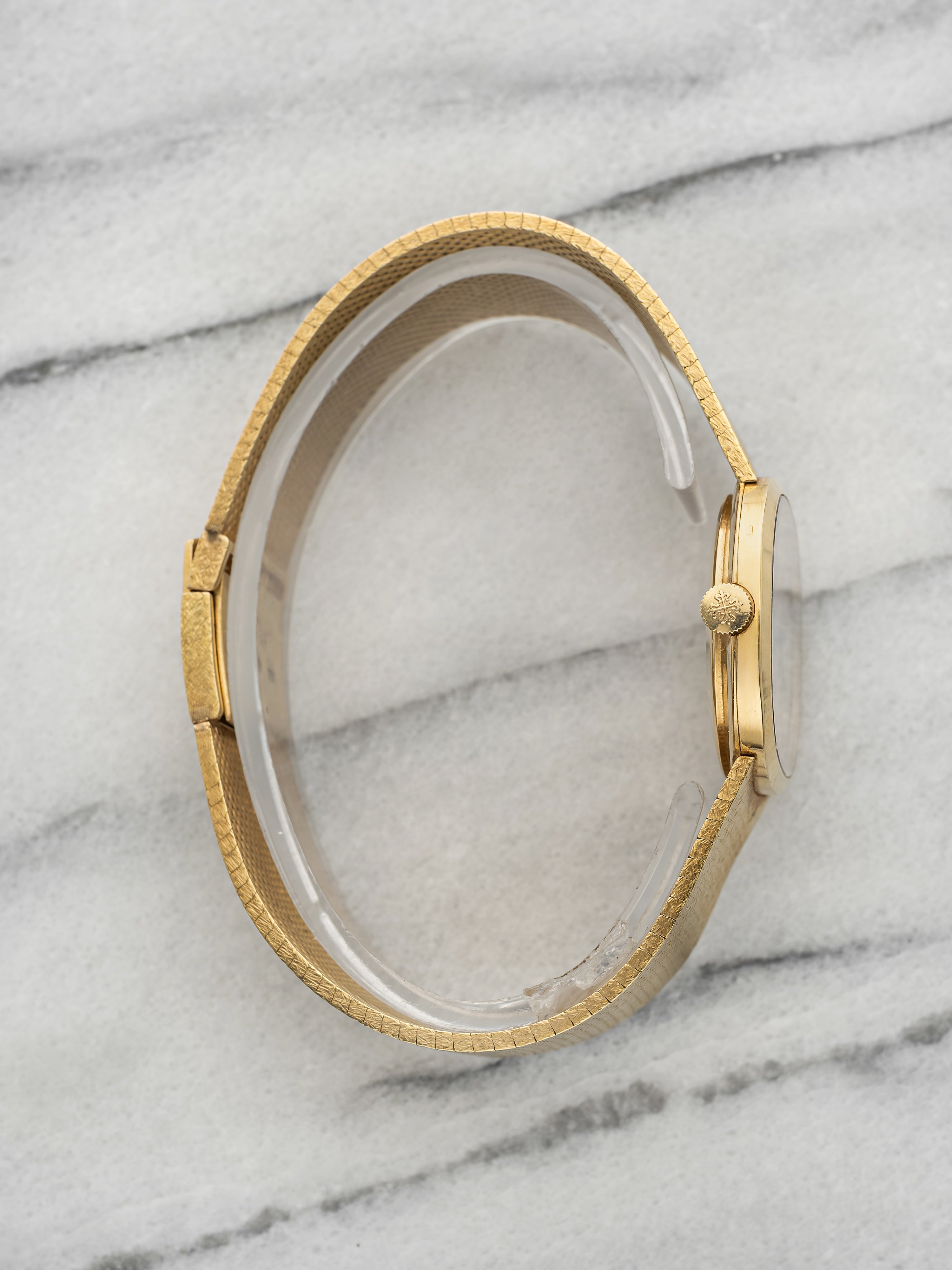 Vintage 1980s Patek Philippe Ellipse 3545 18k YG Champagne Dial Manual 32mm