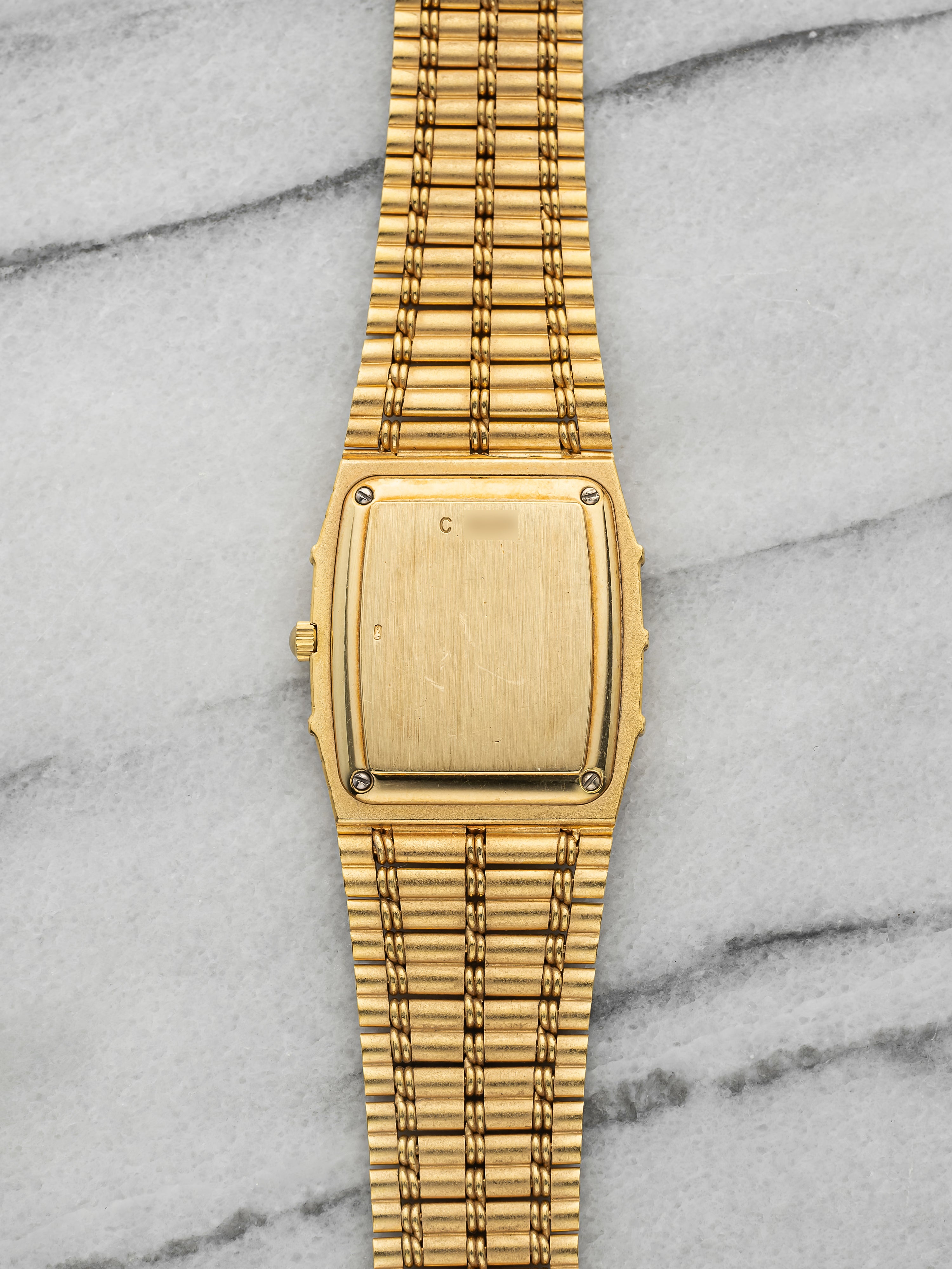 Vintage 1980s Audemars Piguet Bamboo 2508 18K YG Glitter Dial Manual 27mm