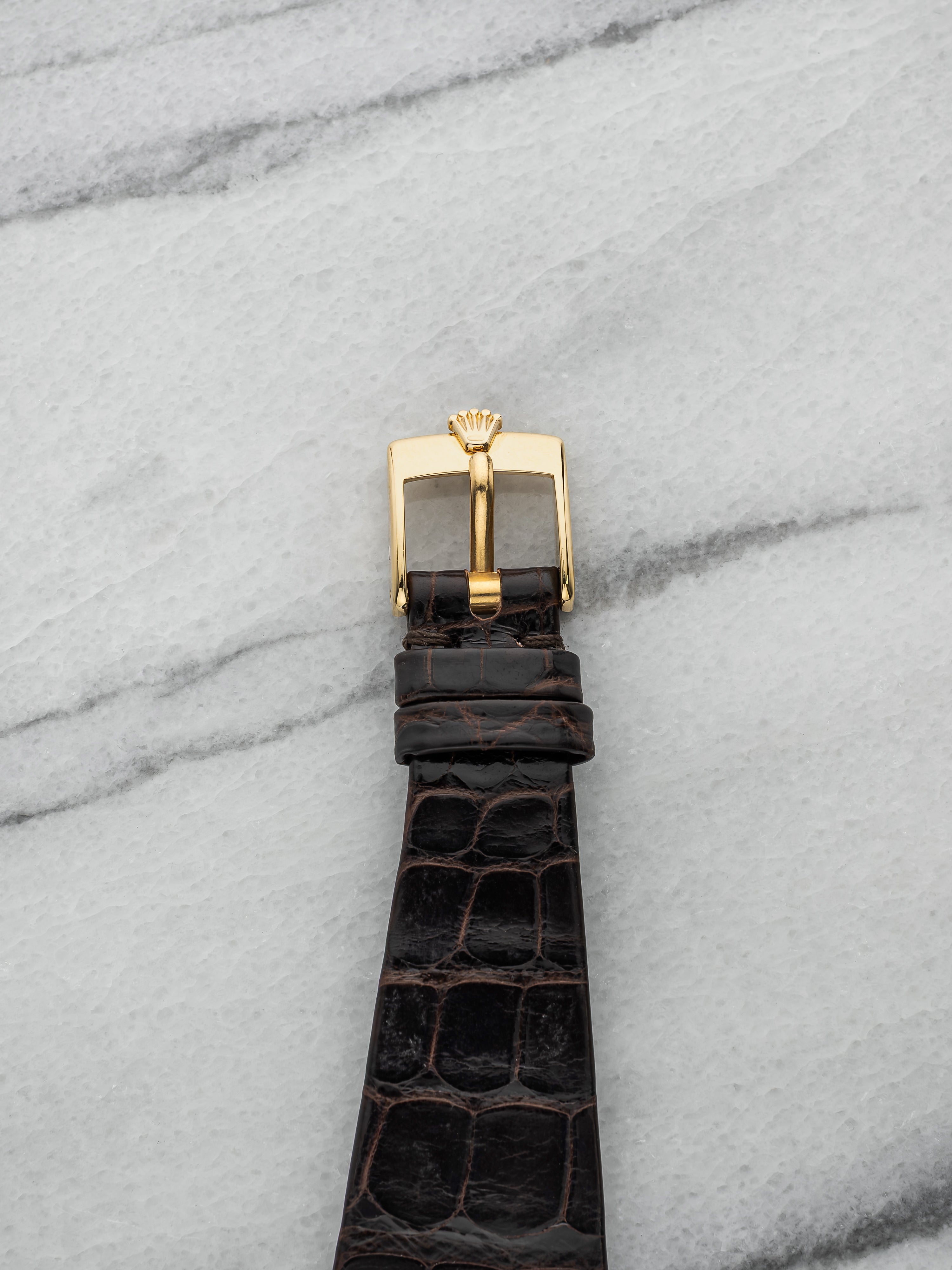 1973 Rolex Cellini Midas Asymmetric 4017 - 18K Yellow Gold Orange Foil Dial