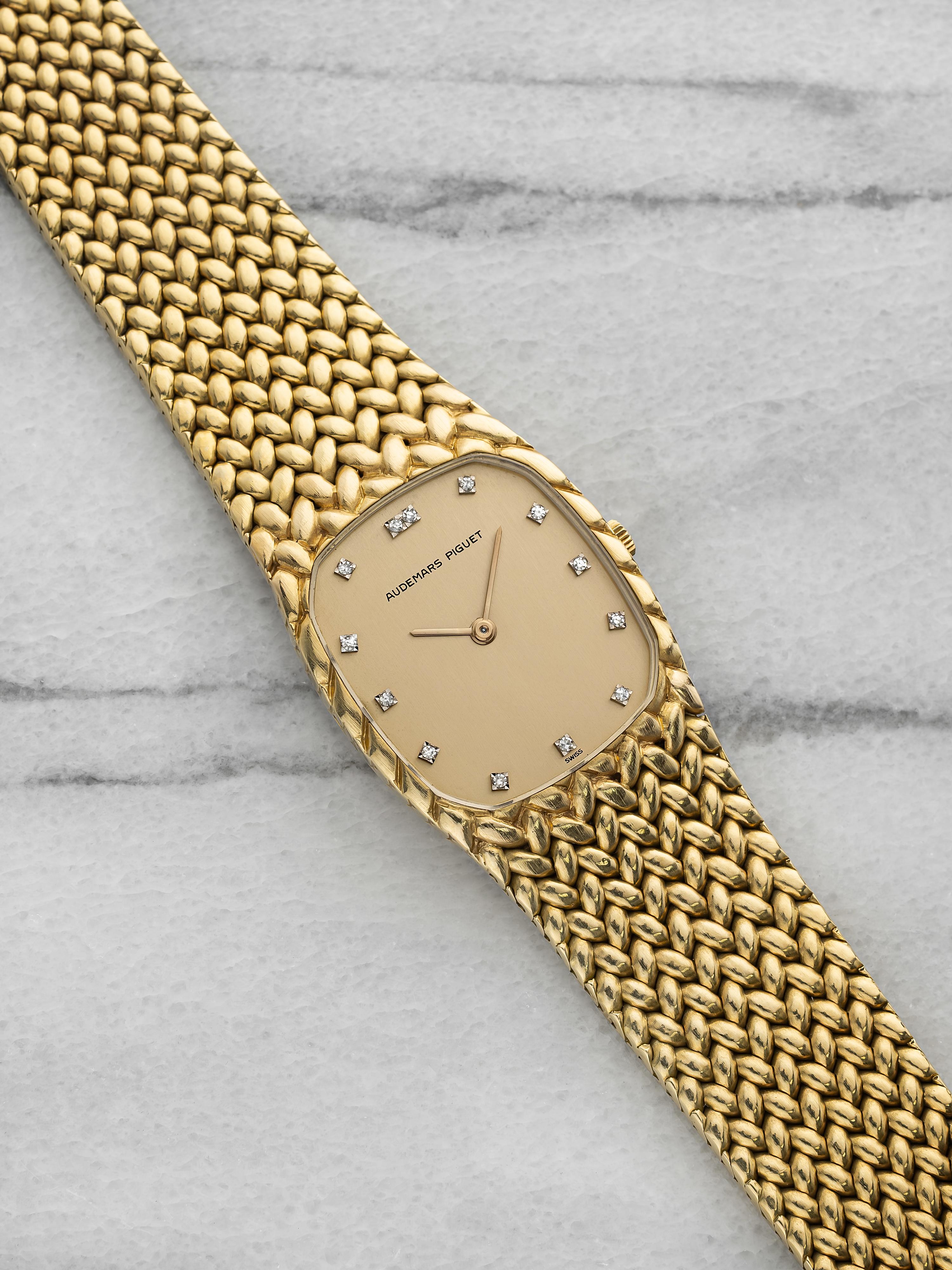 Vintage 1970s Audemars Piguet Heavy Cobra 18K YG Champagne Dial Manual 27mm