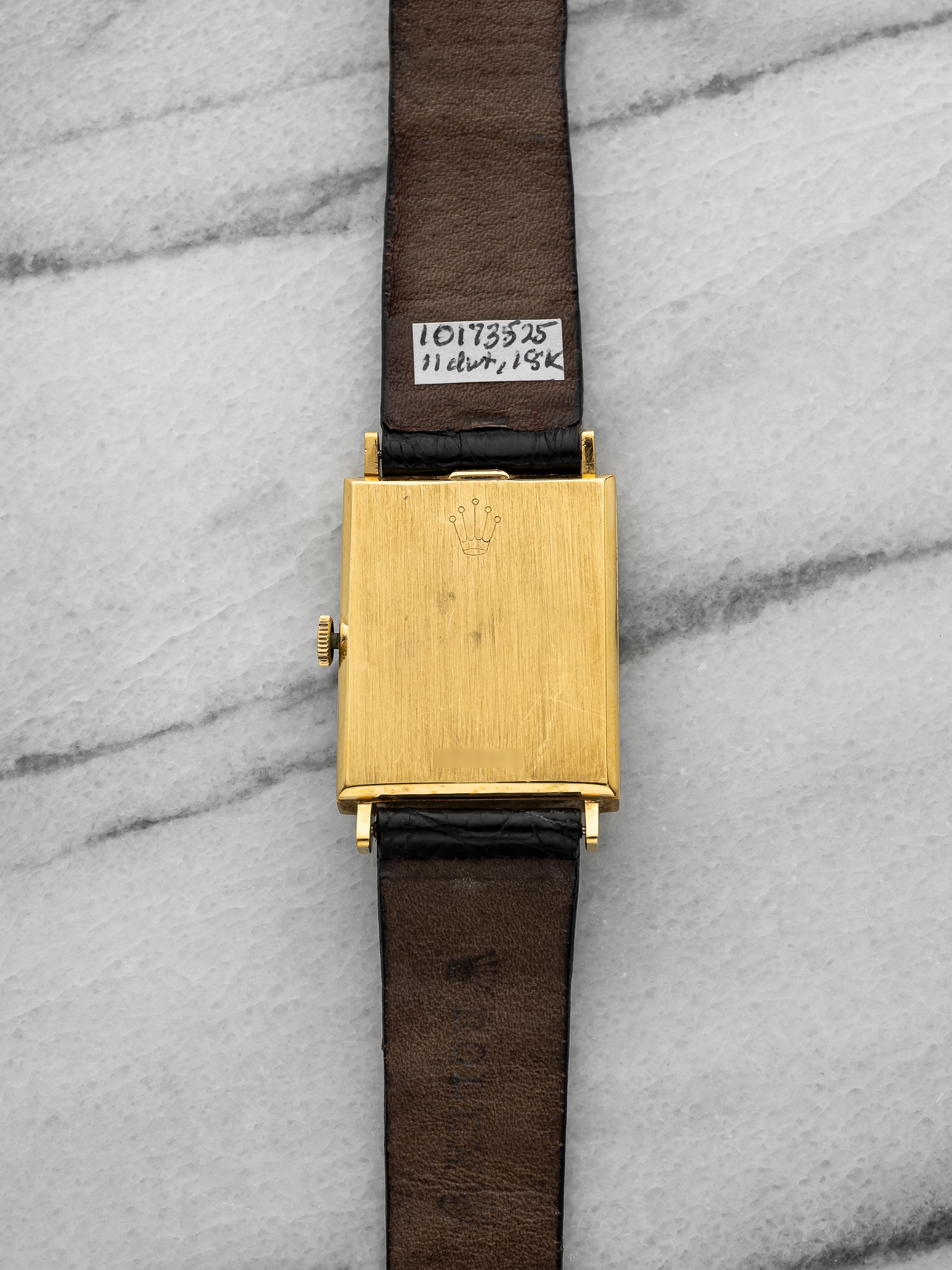 Vintage 1974 Rolex Cellini 4122 18K YG White Roman Dial Manual 23 mm