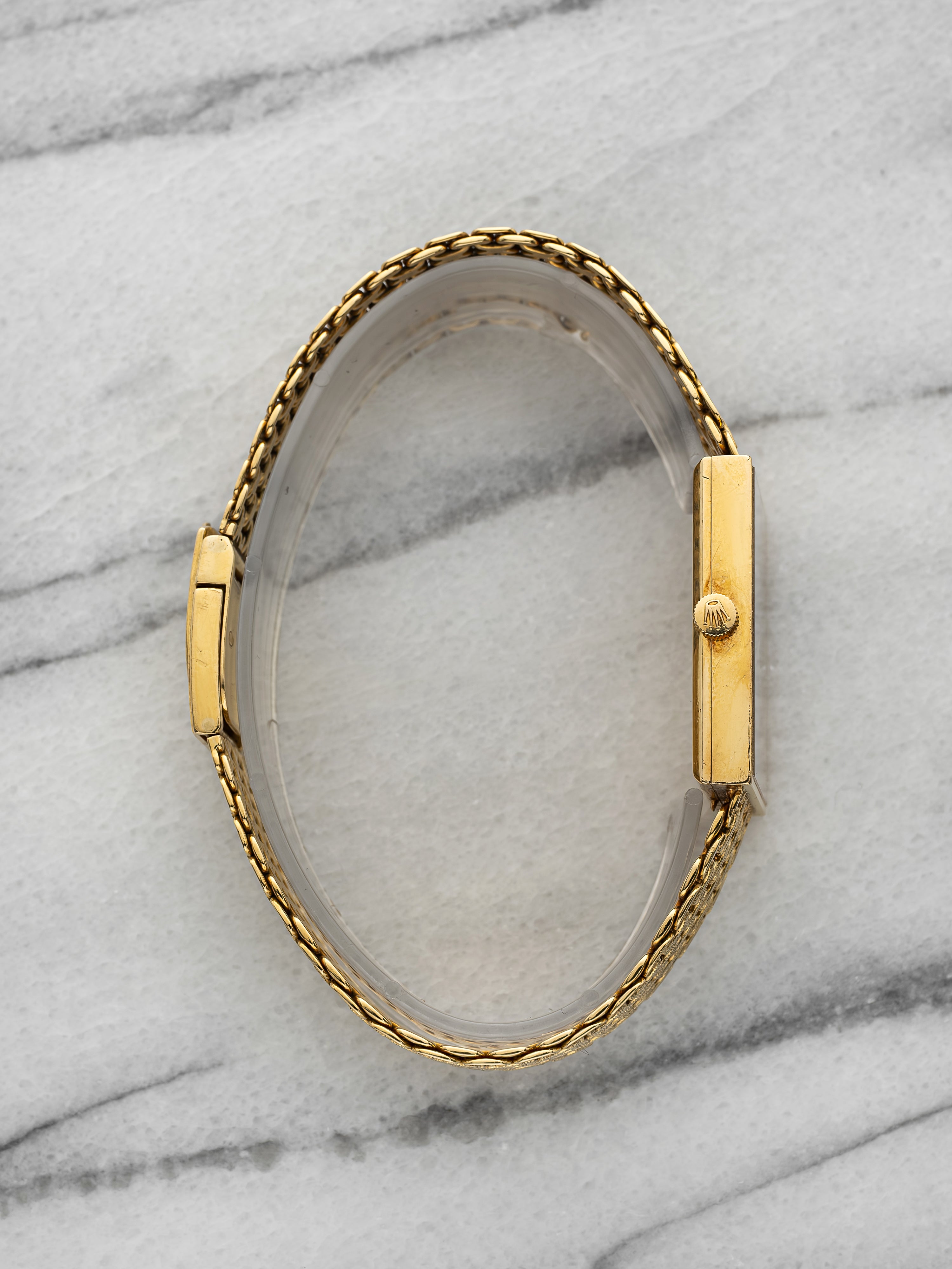 Vintage 1973 Rolex Cellini 2433 18K Yellow Gold Champagne Dial Manual 23 mm