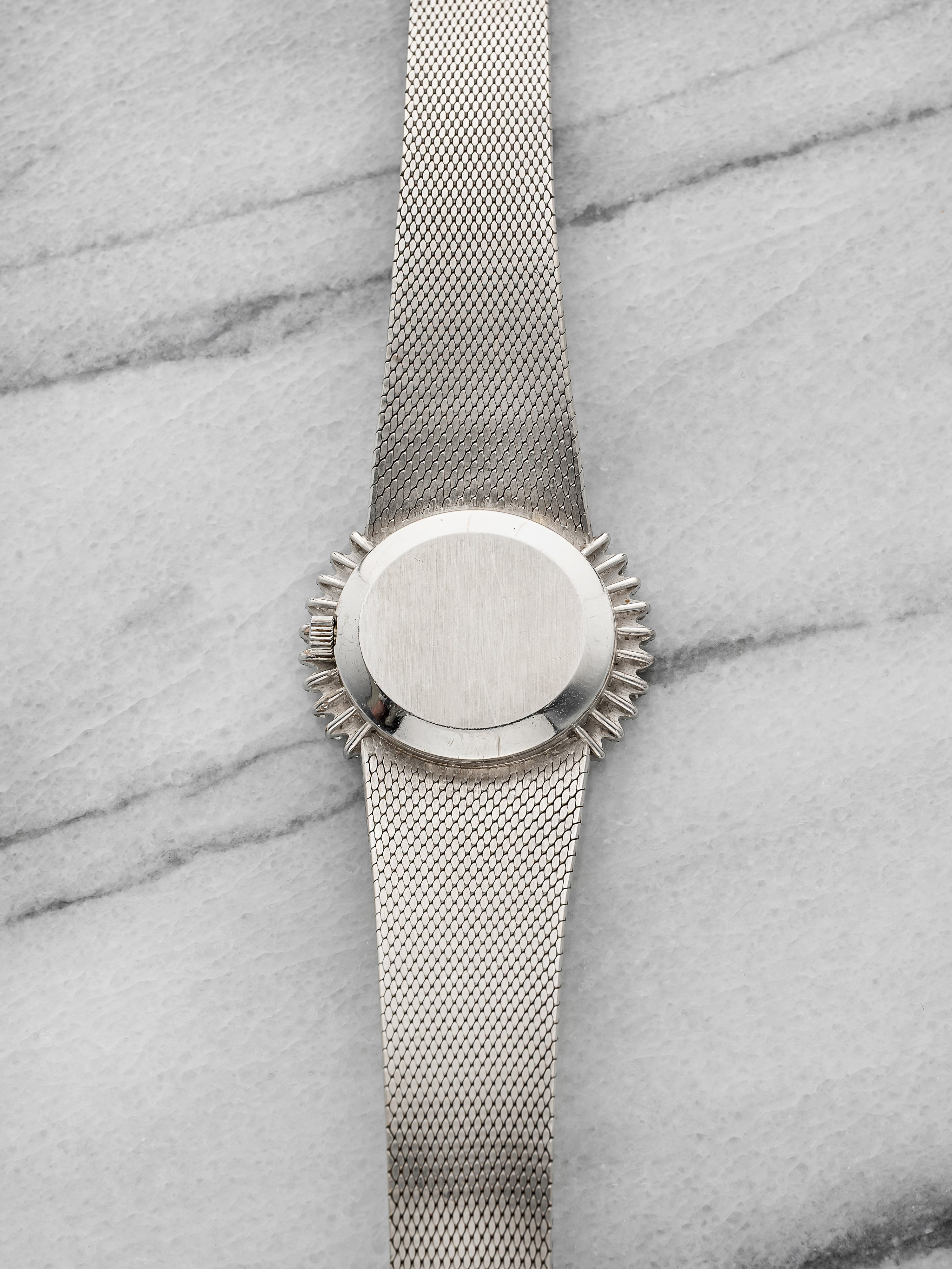 Omega De Ville 8340 - 18K White Gold, Pave Diamond Dial, Sapphire Bezel
