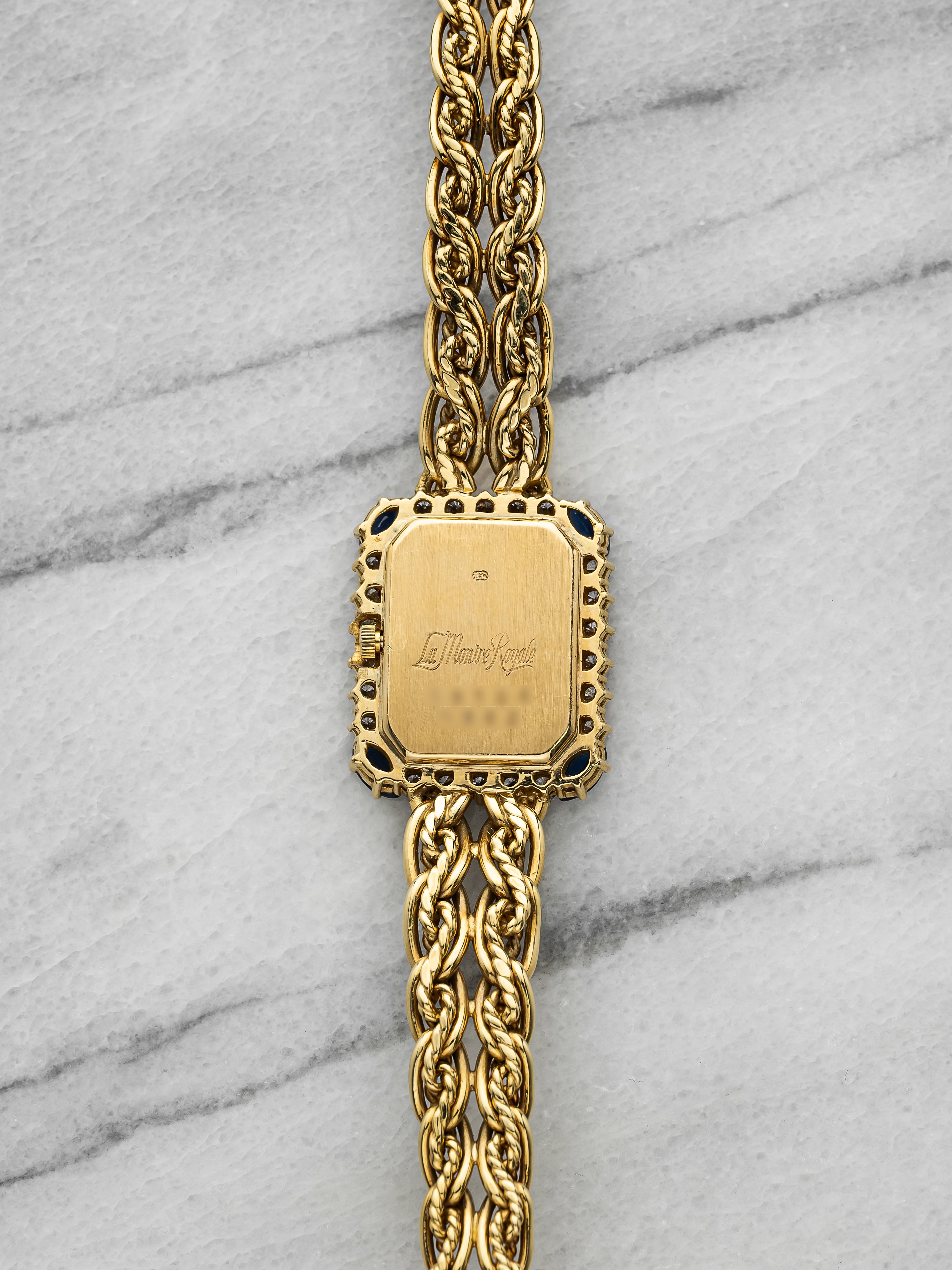 Montre Royale Ladies Dress 5902 - 18K Yellow Gold, Diamond & Sapphire Bezel