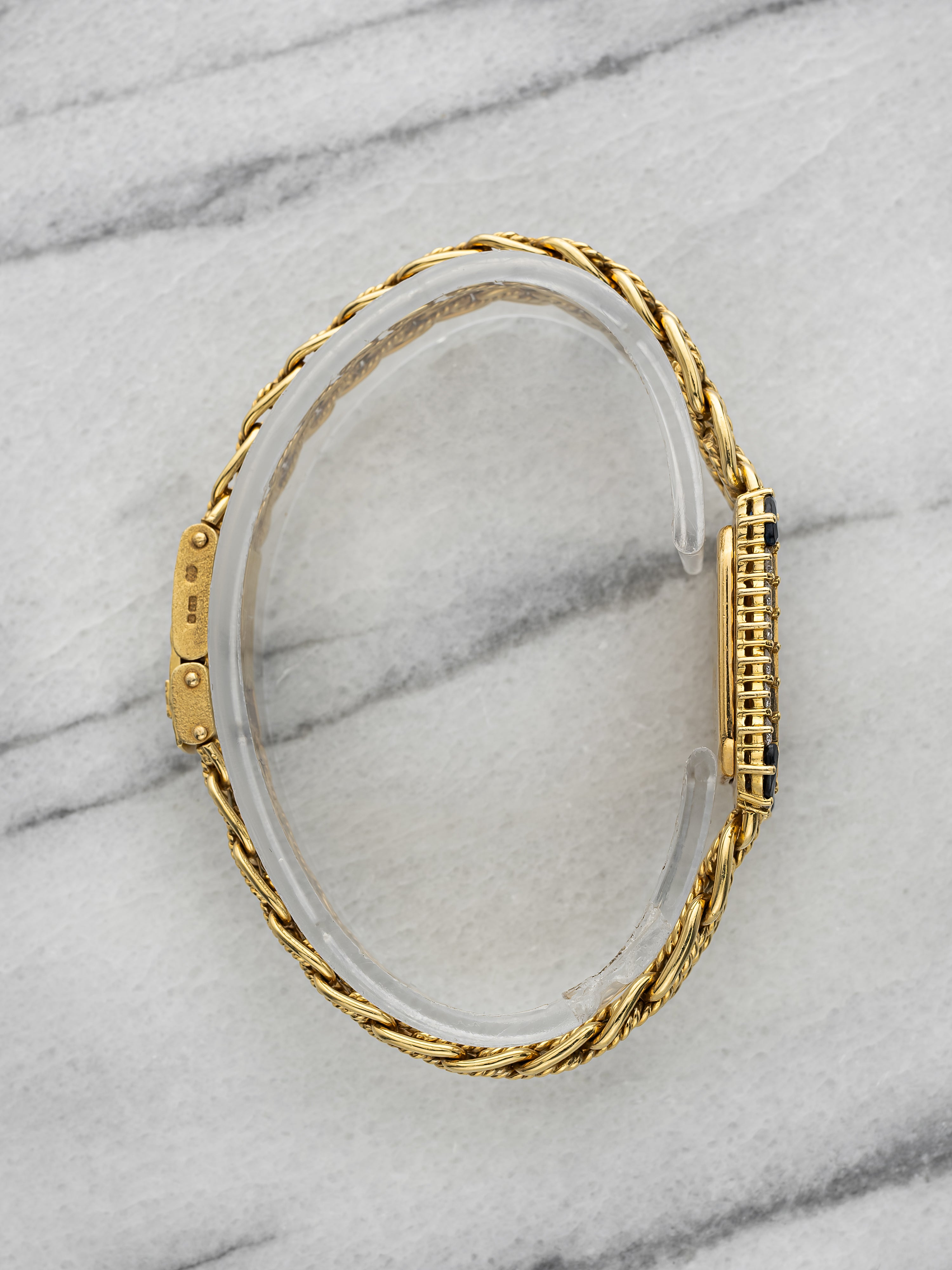 Montre Royale Ladies Dress 5902 - 18K Yellow Gold, Diamond & Sapphire Bezel