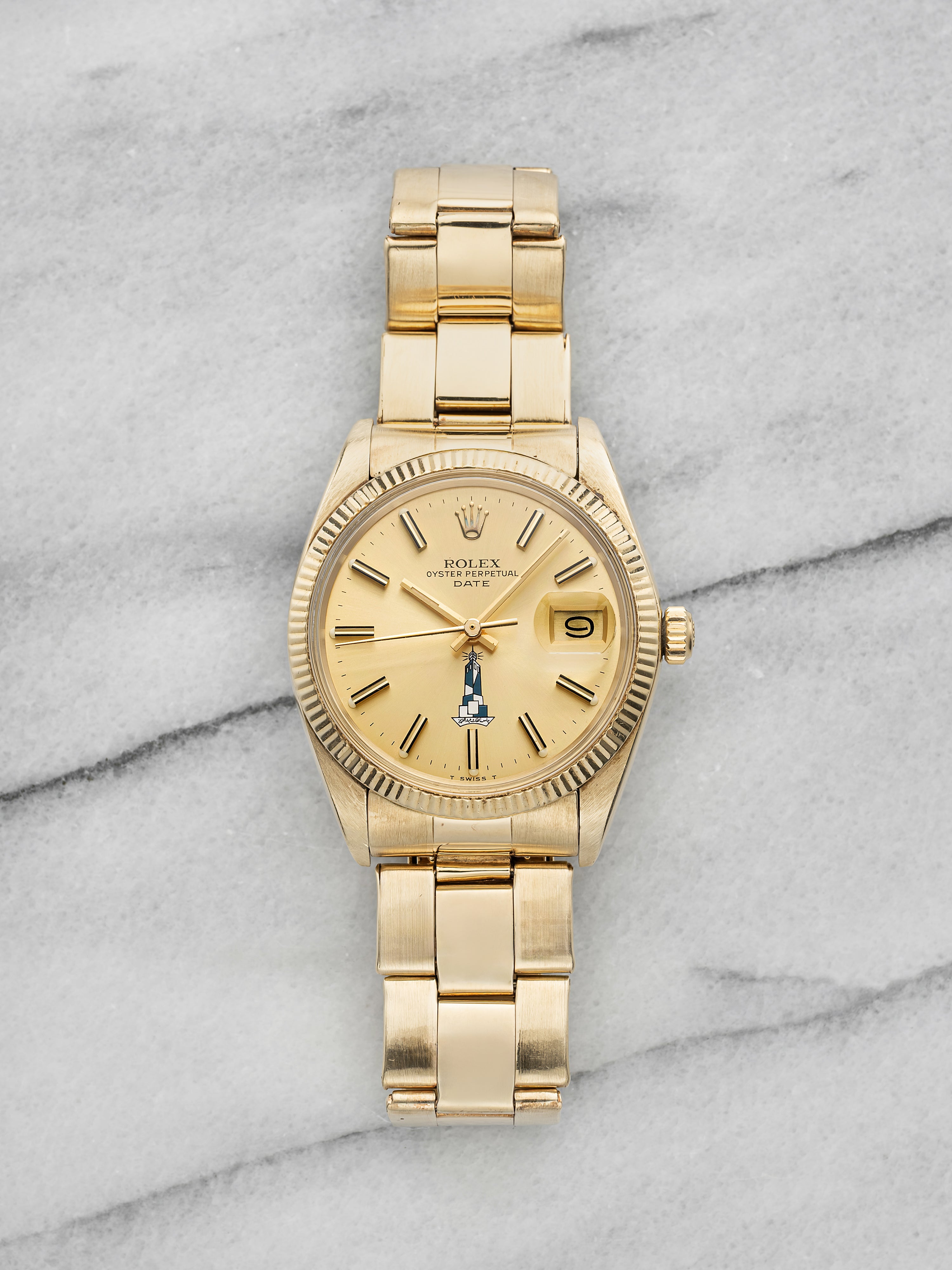 1979 Rolex Oyster Perpetual Date 15037 14K Yellow Gold King Abdulaziz University