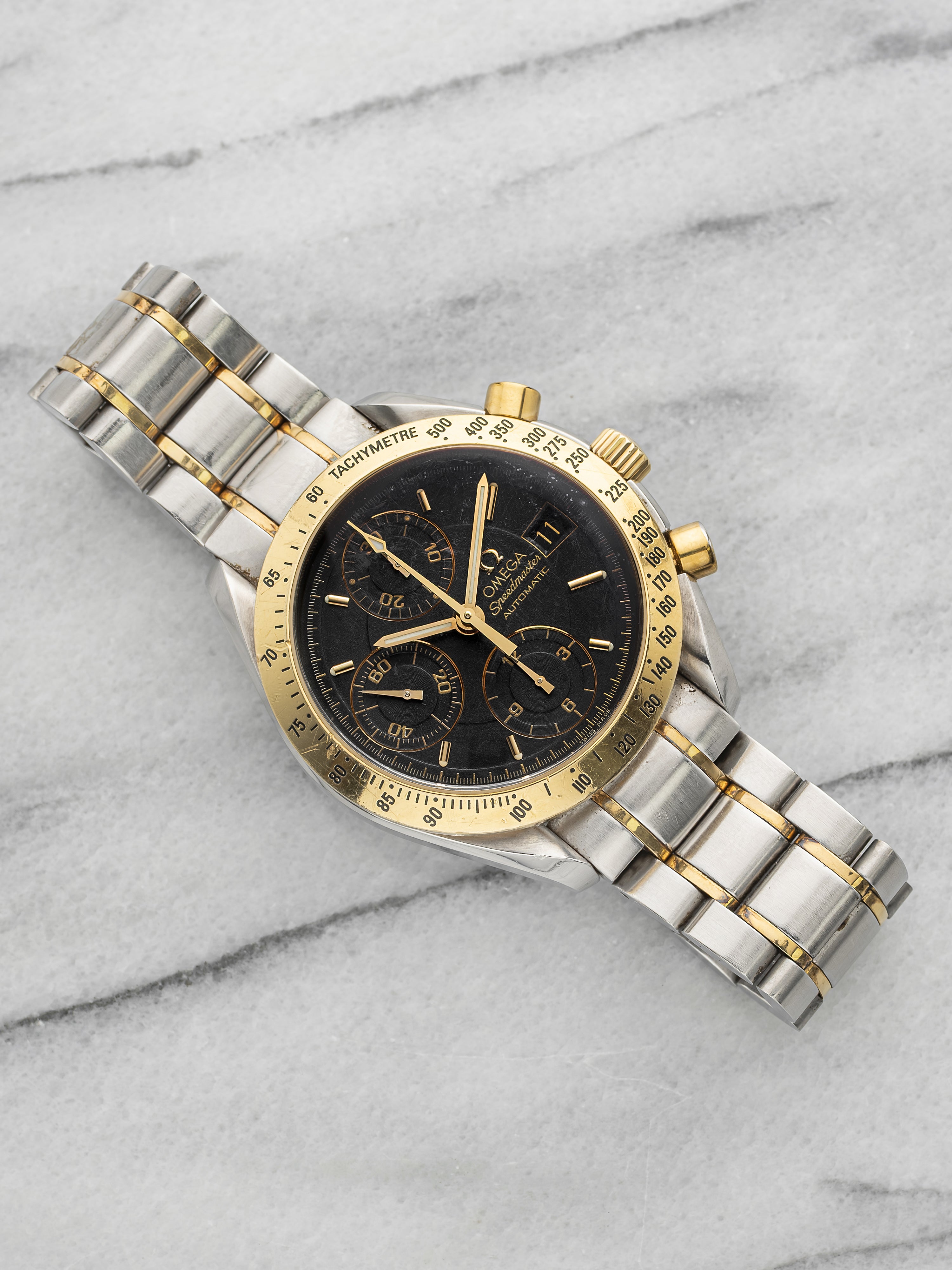 2000s Omega Speedmaster Reduced Date 3313.5000 Two-Tone Black Dial Auto 40mm