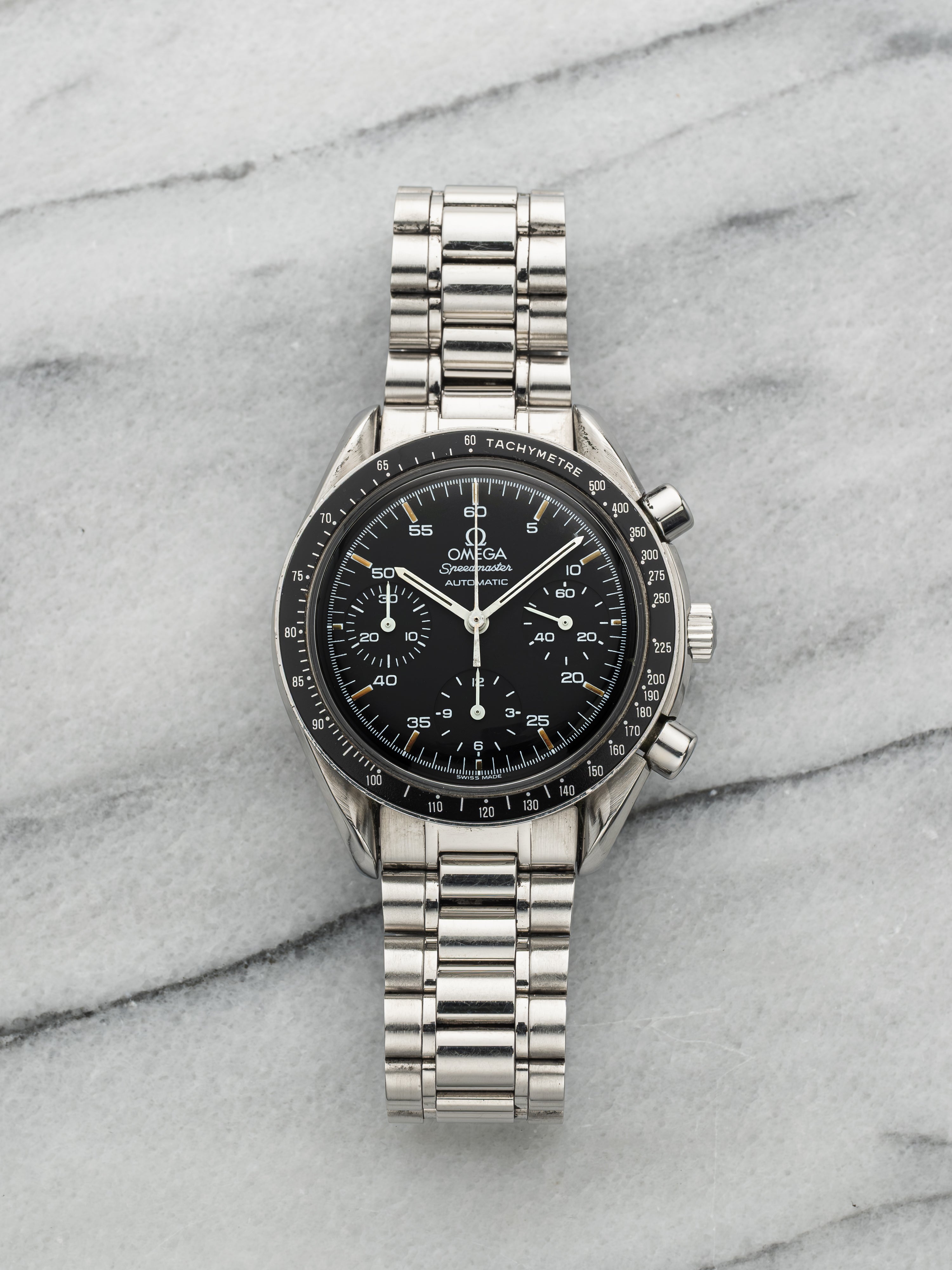 Vintage 1990s Omega Speedmaster Reduced 3510.50 Steel Black Dial Auto 39mm