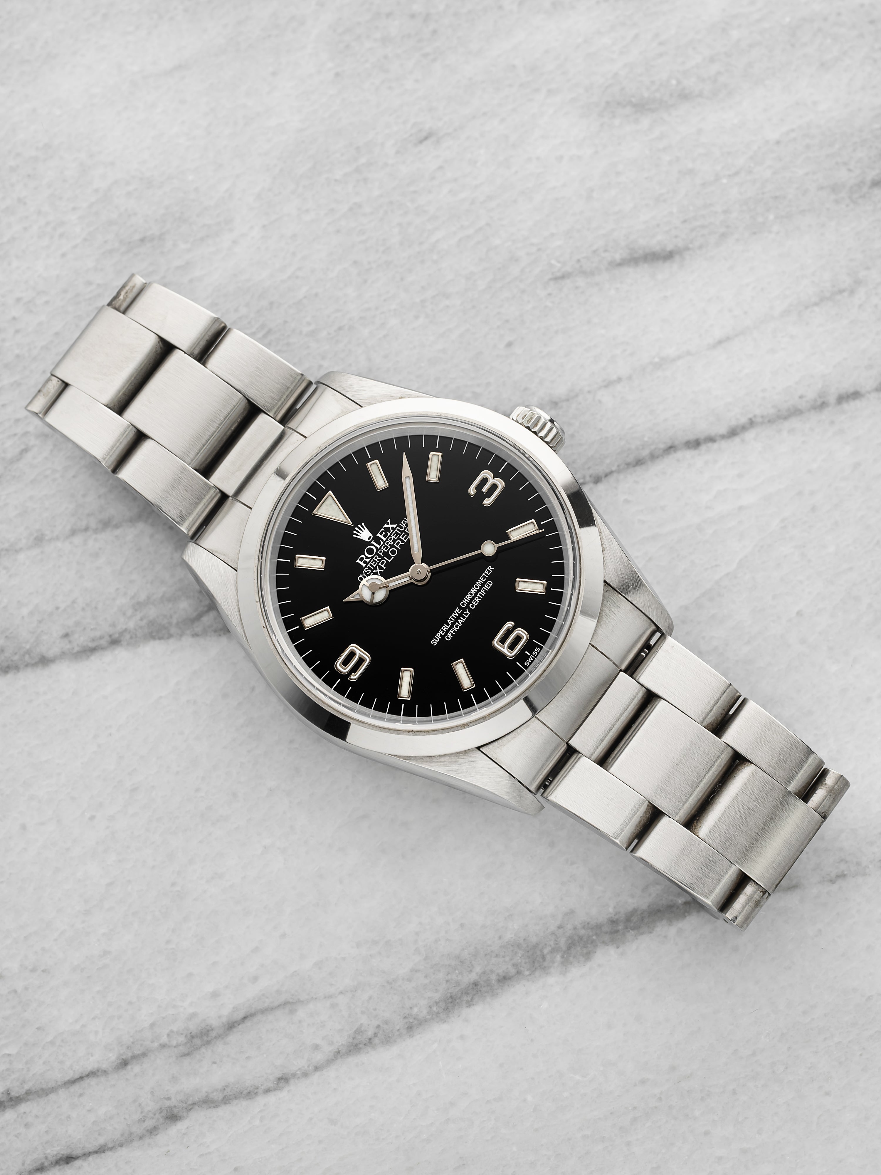 Vintage 1997 Rolex Explorer I 14270 Stainless Steel Black Dial Auto 36mm