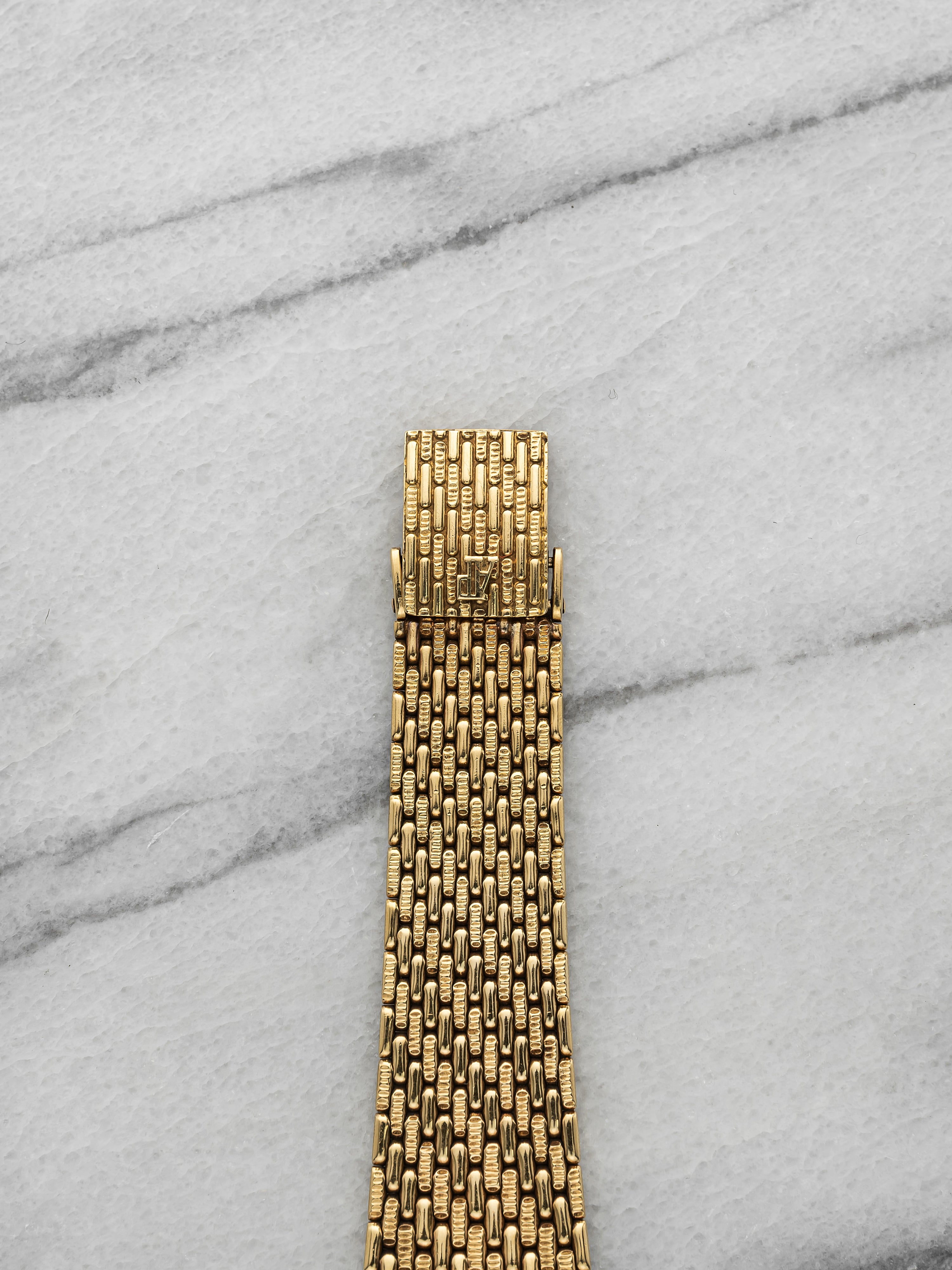 Vintage 1980s Audemars Piguet Cobra 18K YG Champagne Diamond Dial Manual 27mm