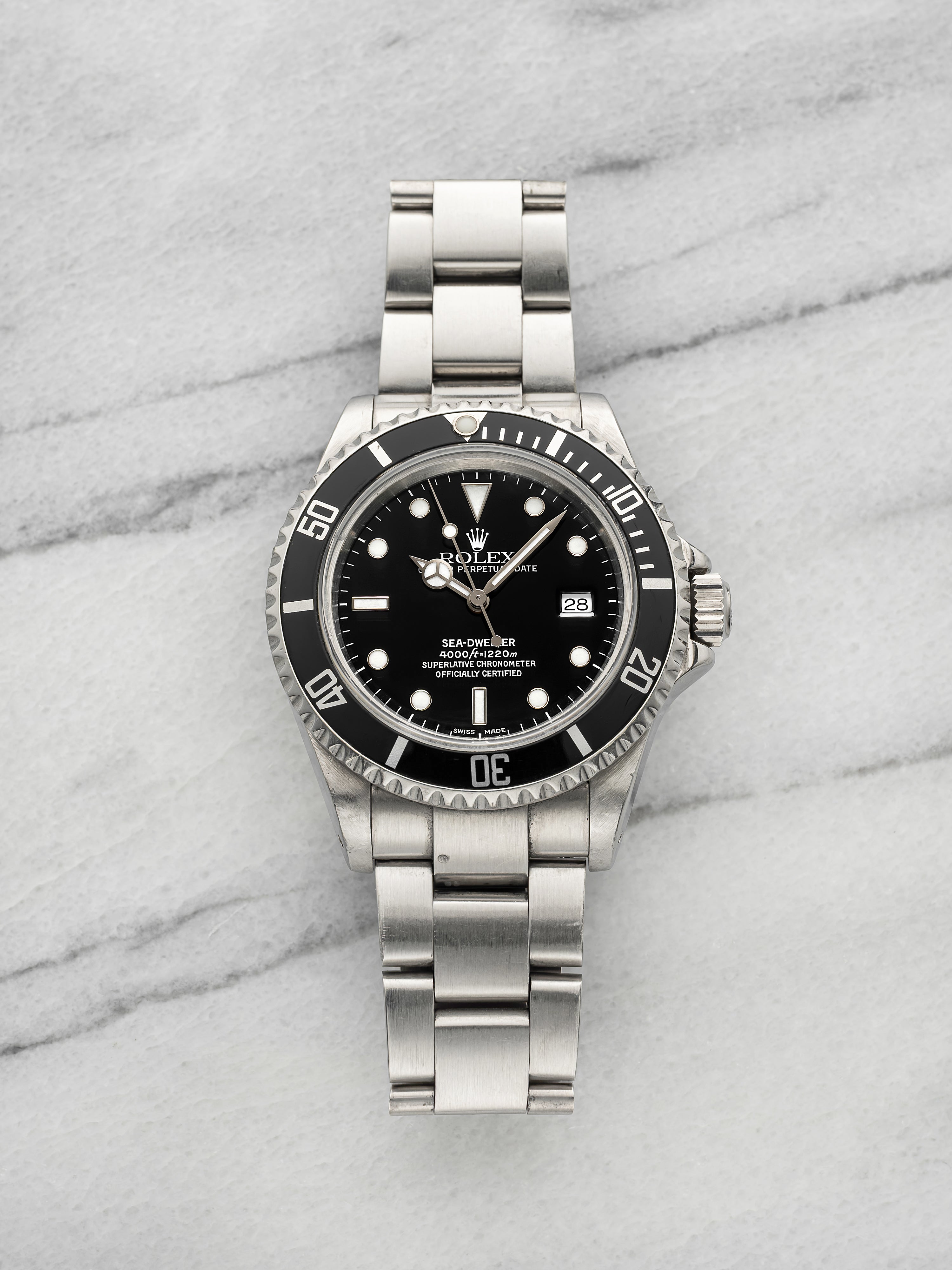 2000 Rolex Sea Dweller 16600 Stainless Steel Black Dial Automatic 40mm
