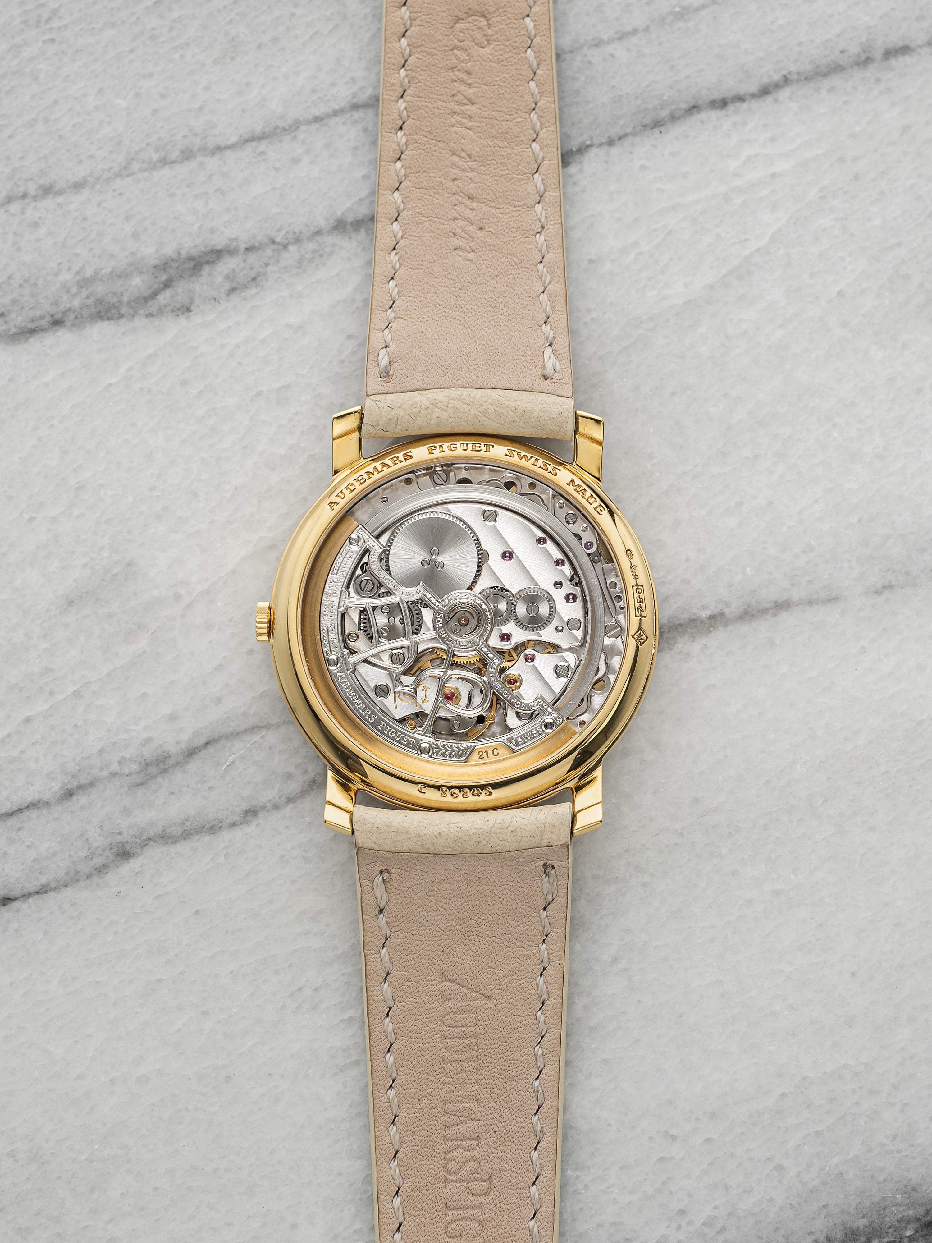 Vintage 1990s Audemars Piguet Bugatti 14677 18K YG Openworked Dial Auto 34mm