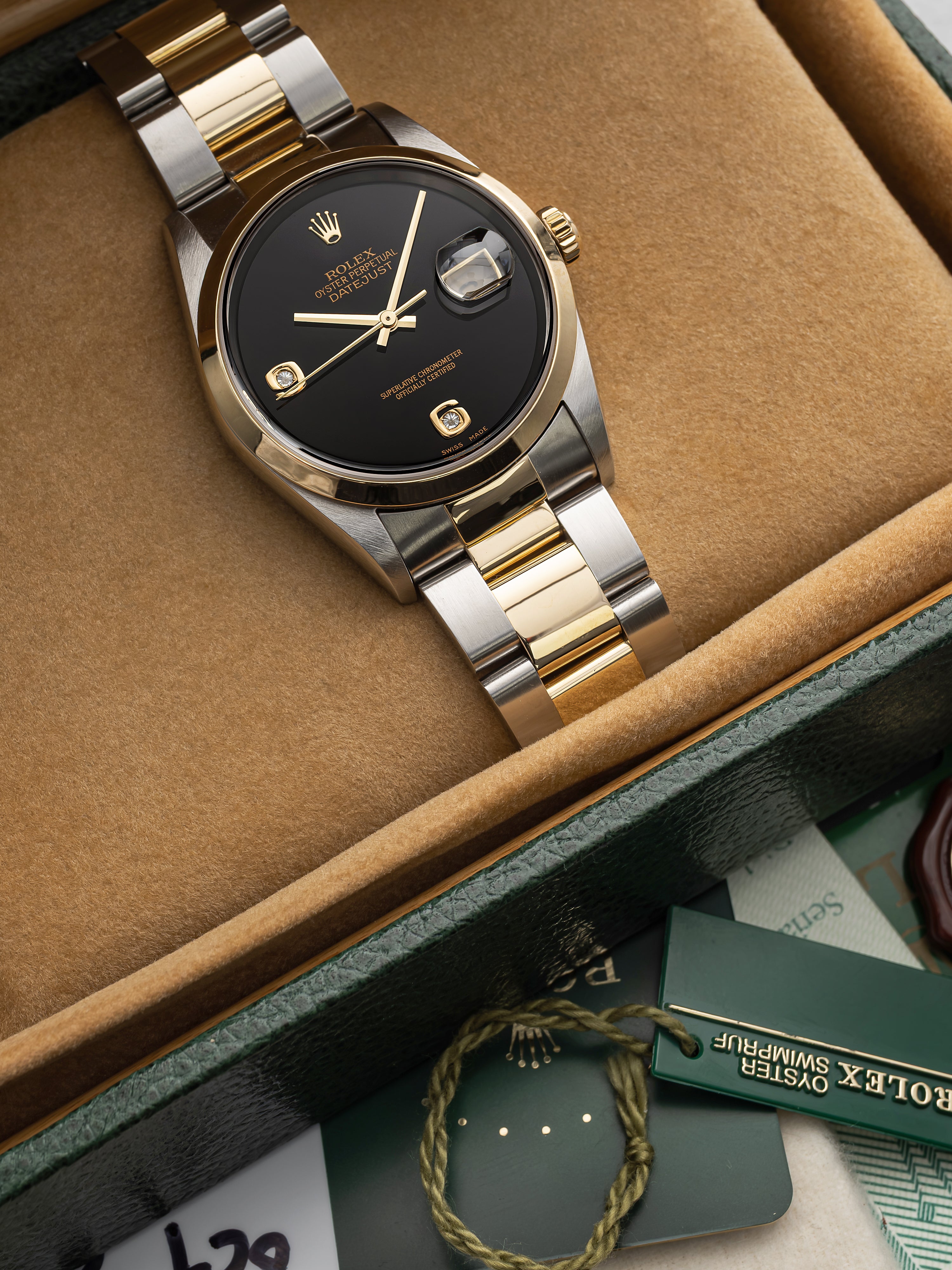 Rolex Datejust 16203 - Onyx Diamond Dial.