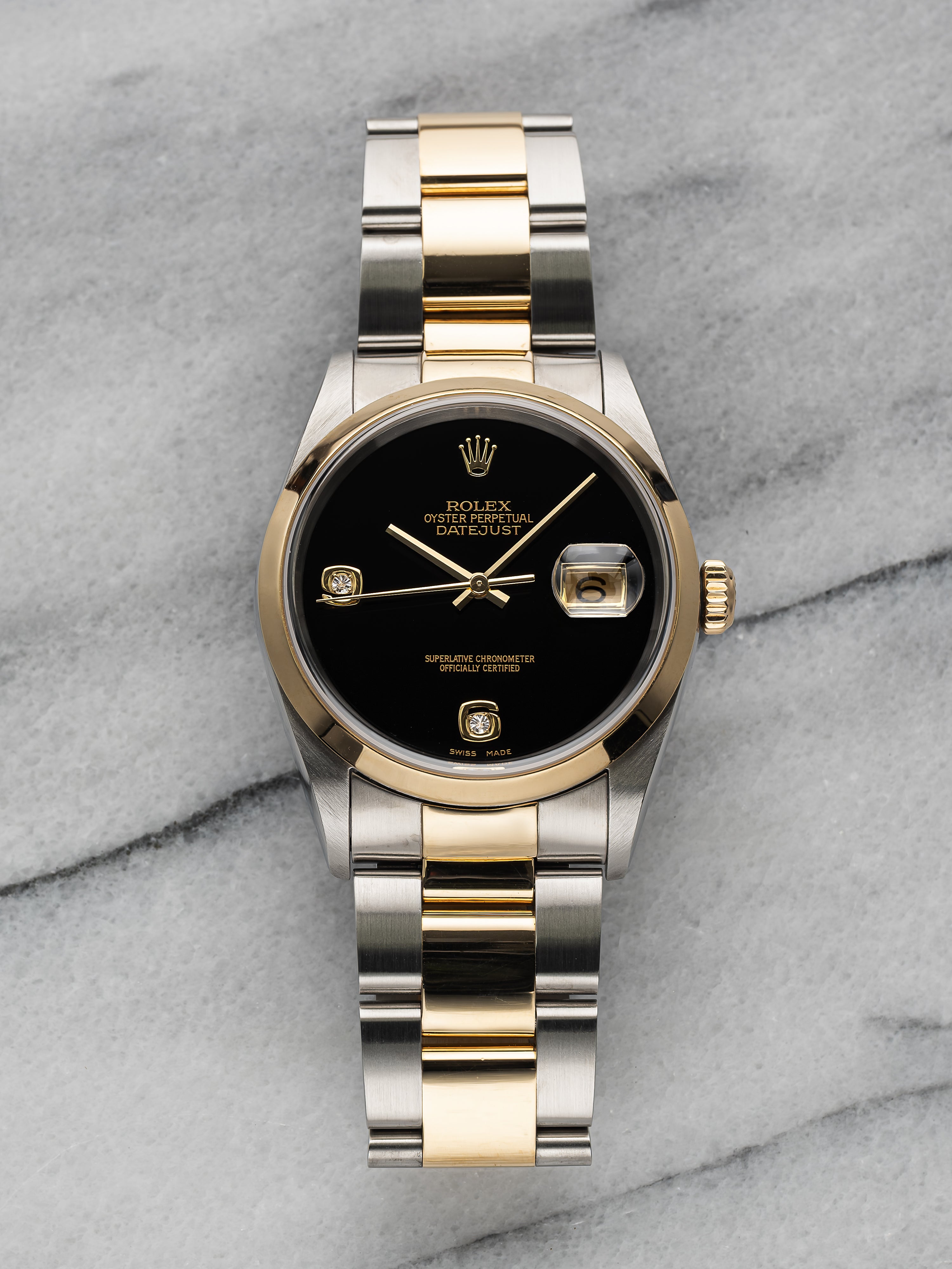 Rolex Datejust 16203 - Onyx Diamond Dial.