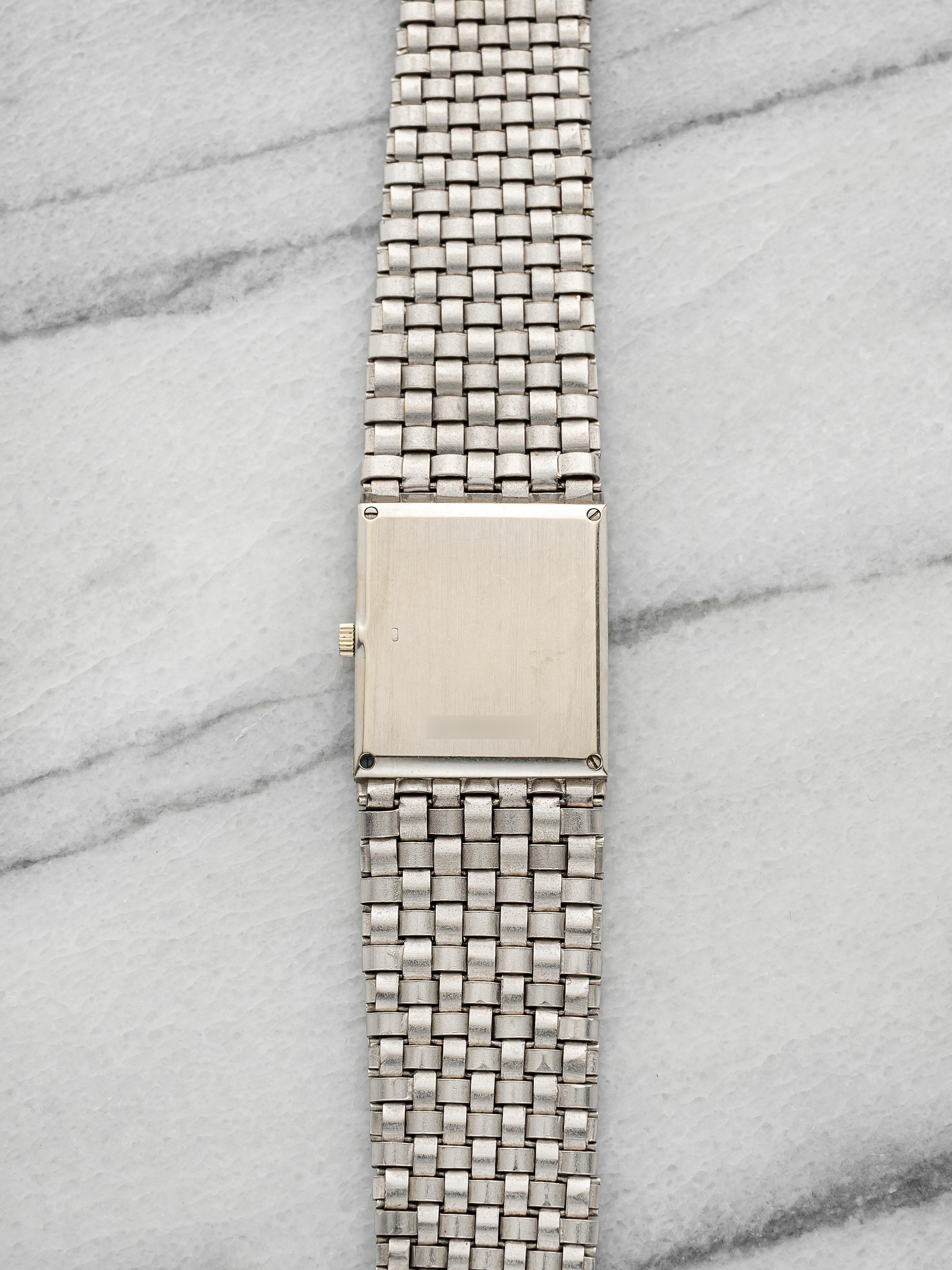 Vintage 1970s Vacheron Constantin 7186 Integrated 18K WG Opal Dial Manual 23mm