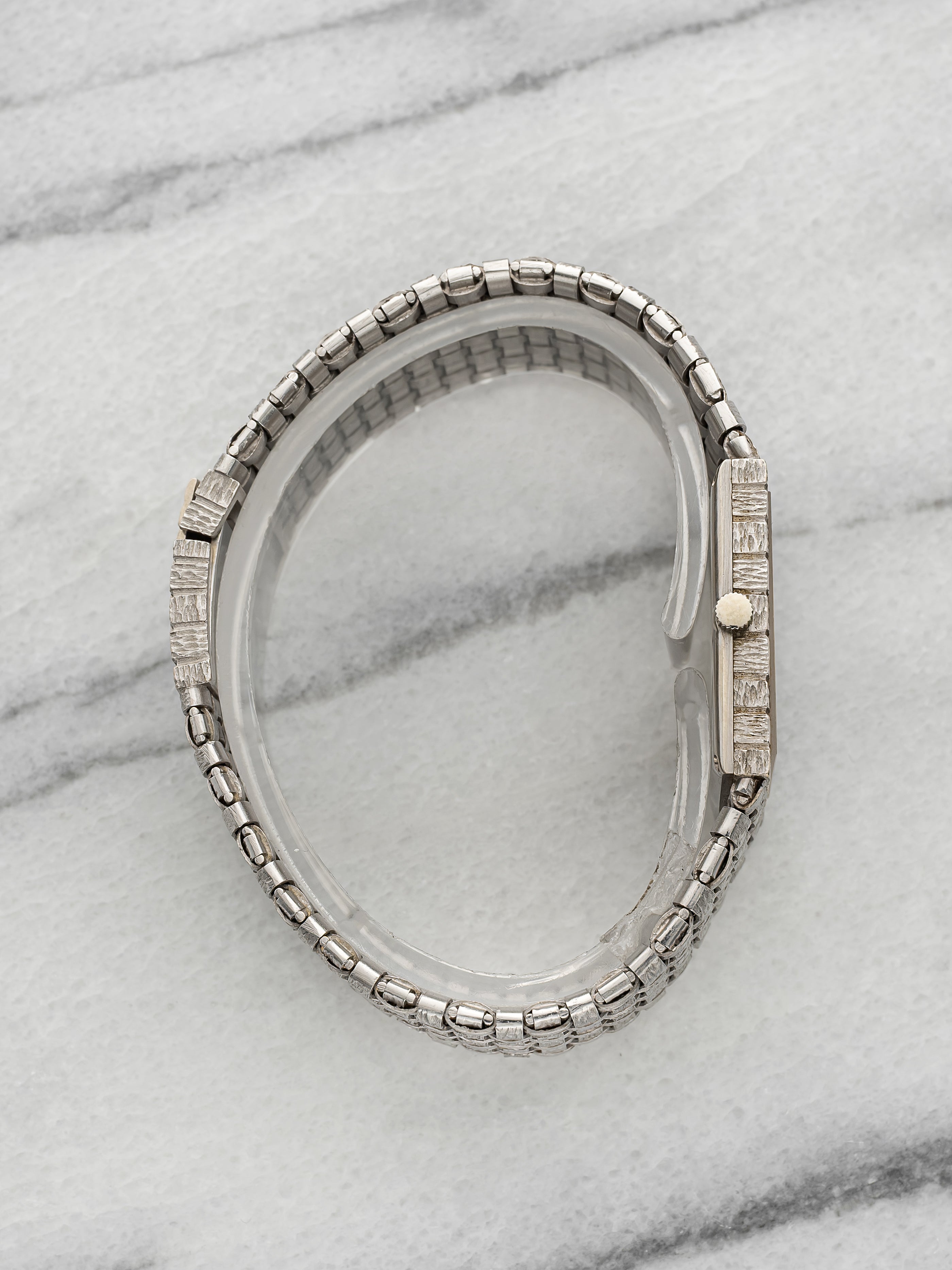 Vintage 1970s Vacheron Constantin 7186 Integrated 18K WG Opal Dial Manual 23mm
